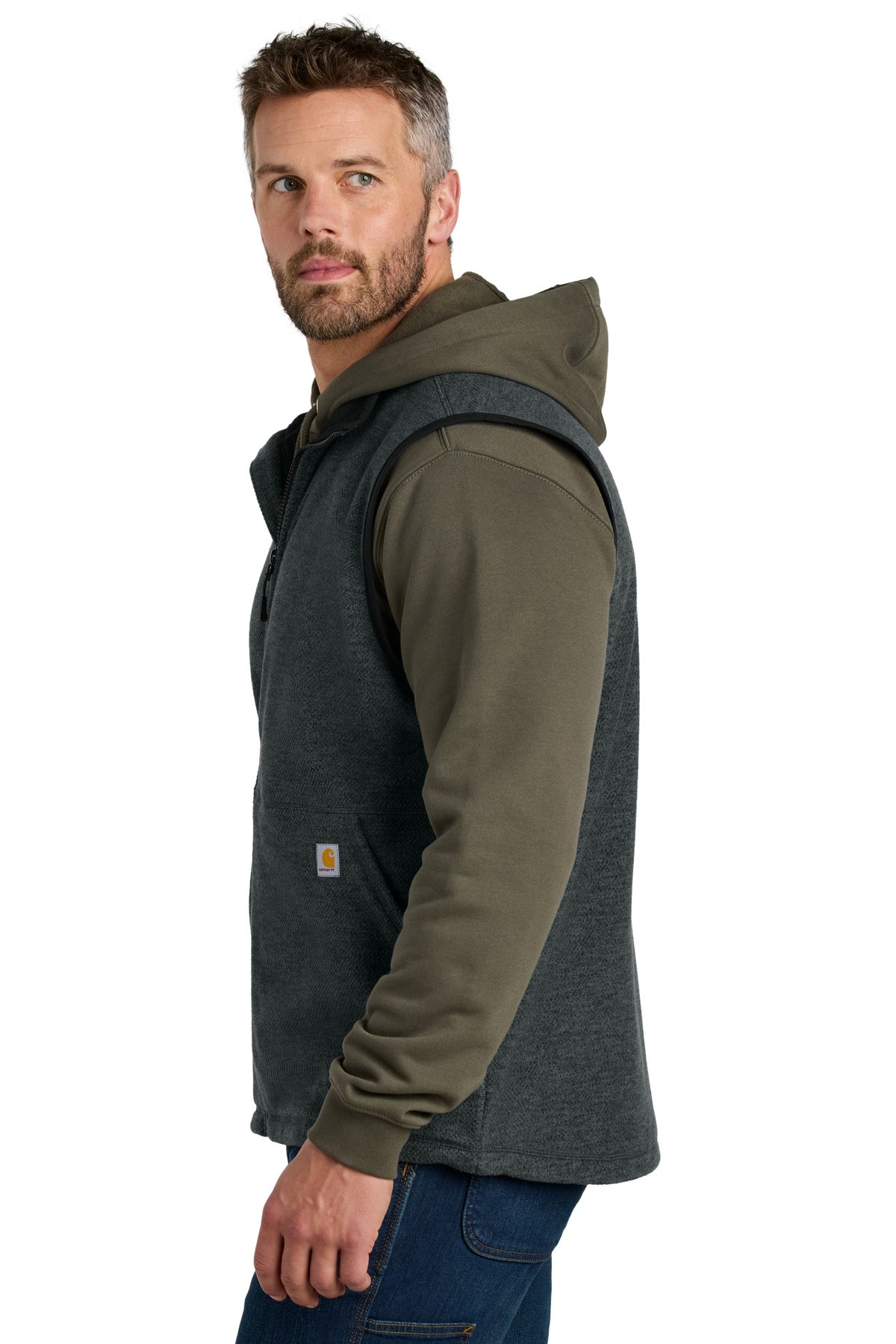 Carhartt Textured Fleece Vest CT106418 - Carbon Heather - side