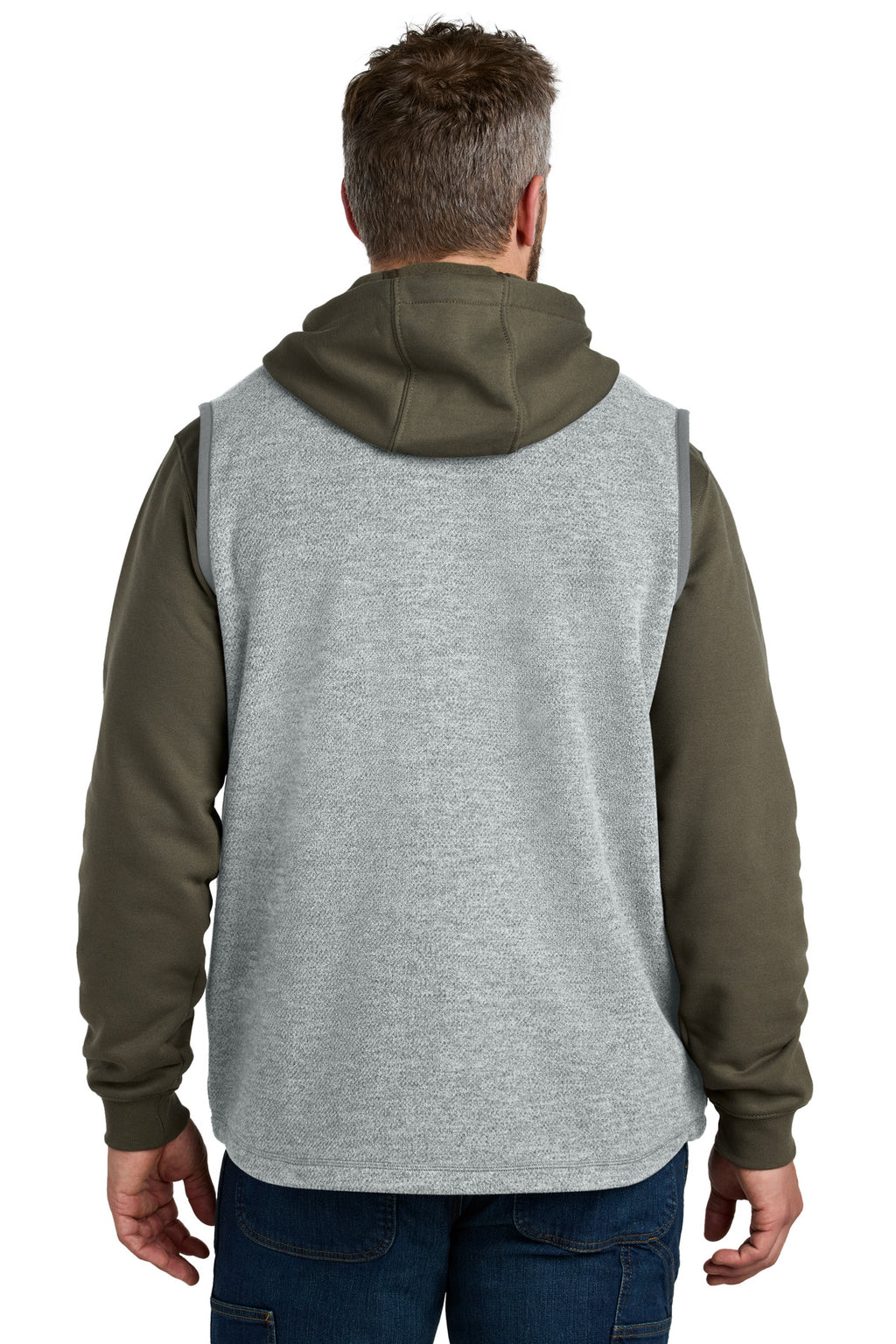 Carhartt Textured Fleece Vest CT106418 - Heather Grey - back