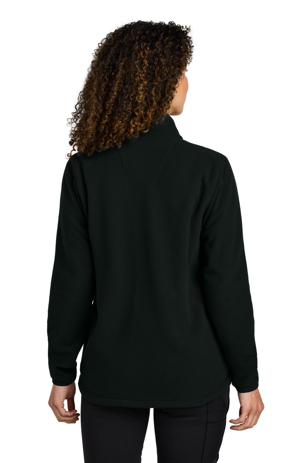 Carhartt Women's Textured Full-Zip Fleece Jacket CT106419 - Black - back
