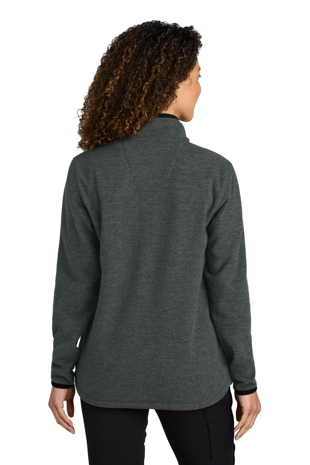 Carhartt Women's Textured Full-Zip Fleece Jacket CT106419 - Carbon Heather - back