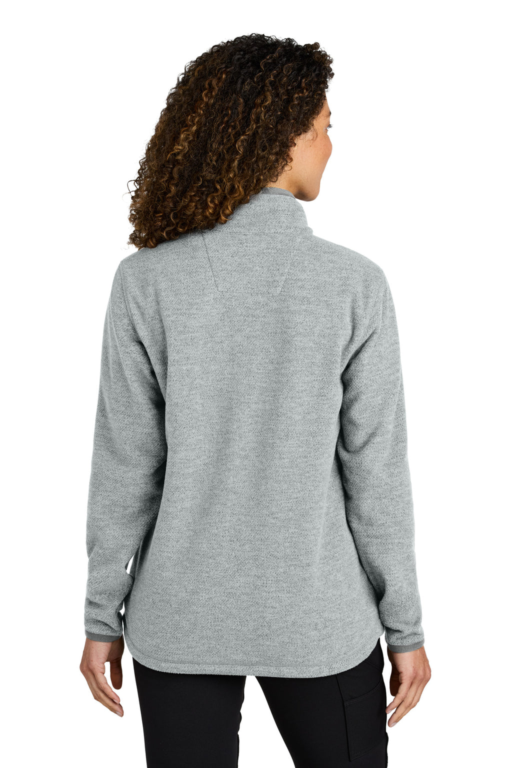 Carhartt Women's Textured Full-Zip Fleece Jacket CT106419 - Heather Grey - back