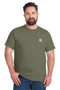 Carhartt Force Short Sleeve Pocket T-Shirt CT106652 - Basil Heather - front
