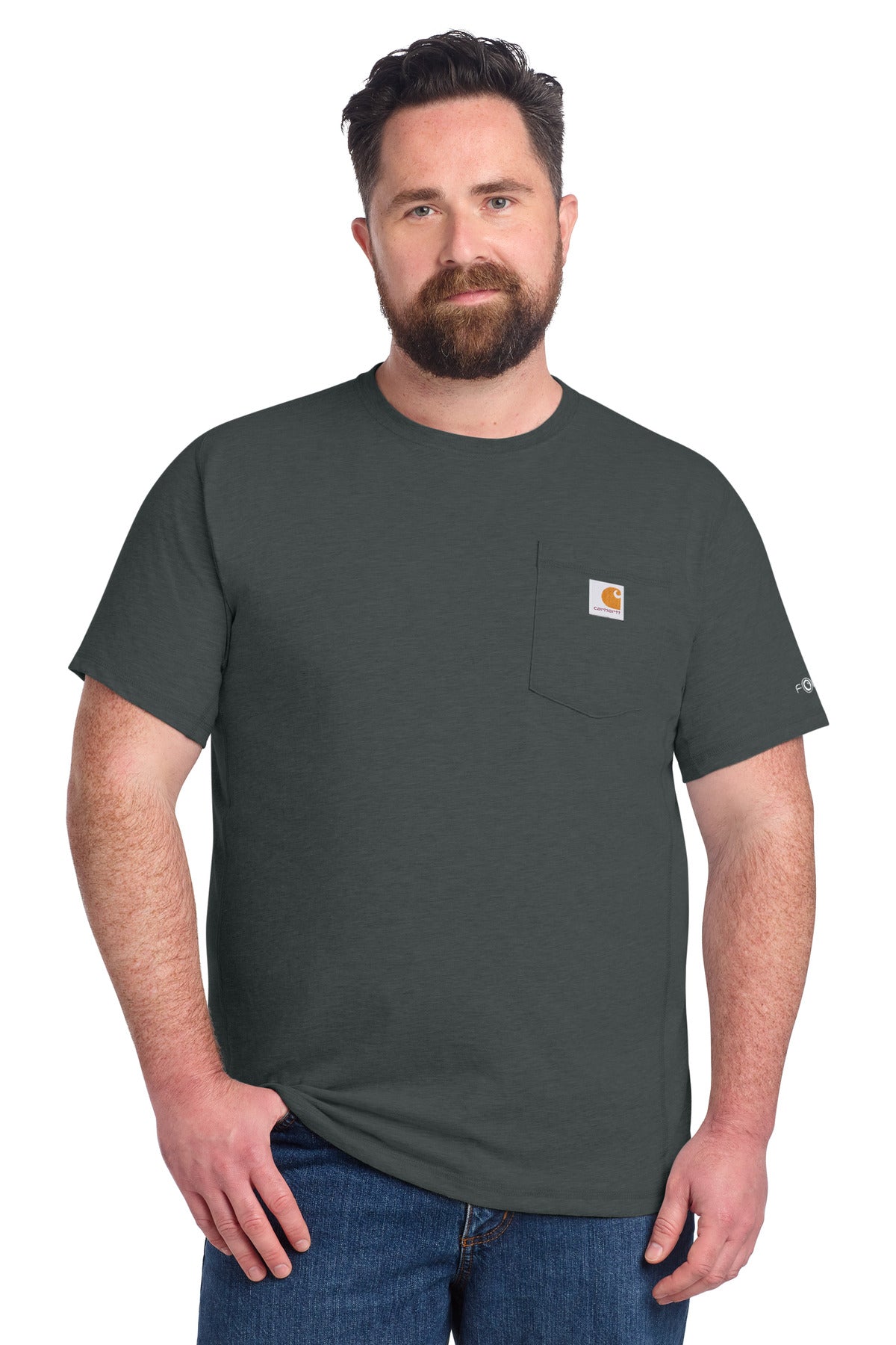 Carhartt Force Short Sleeve Pocket T-Shirt CT106652 - Carbon Heather - front