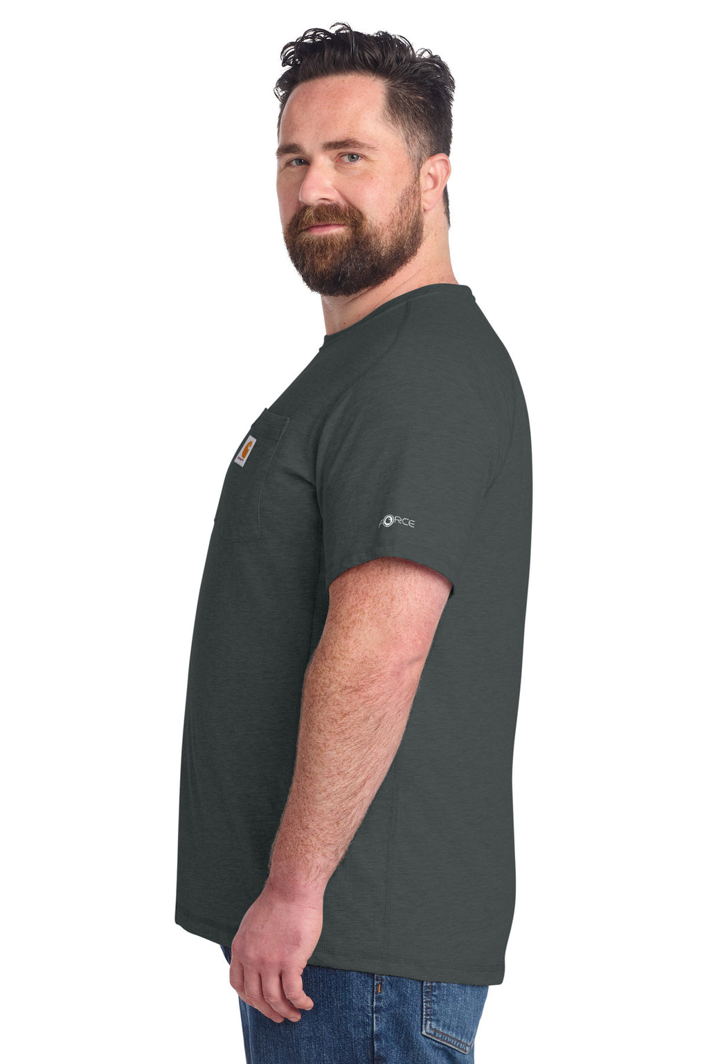 Carhartt Force Short Sleeve Pocket T-Shirt CT106652 - Carbon Heather - side