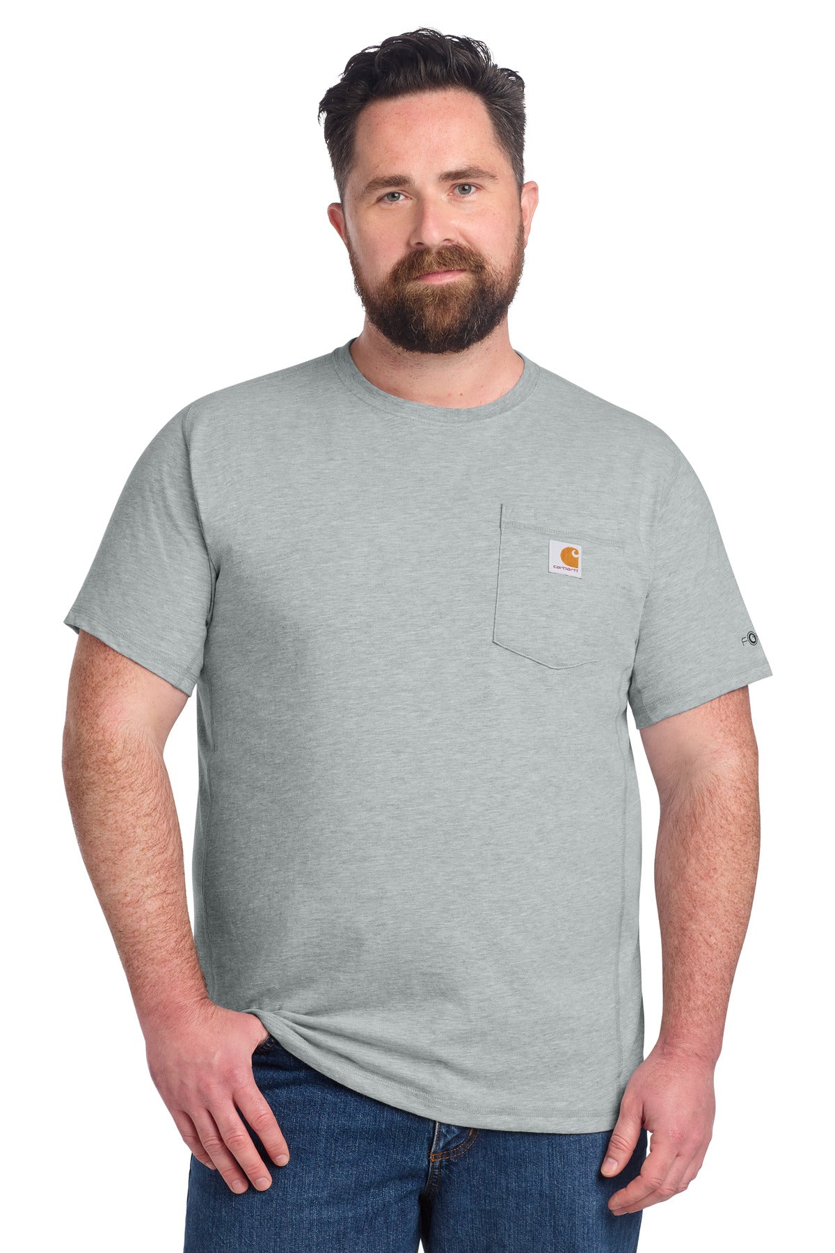 Carhartt Force Short Sleeve Pocket T-Shirt CT106652 - Heather Grey - front