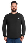 Carhartt Force Long Sleeve Pocket T-Shirt CT106656 - Black - front