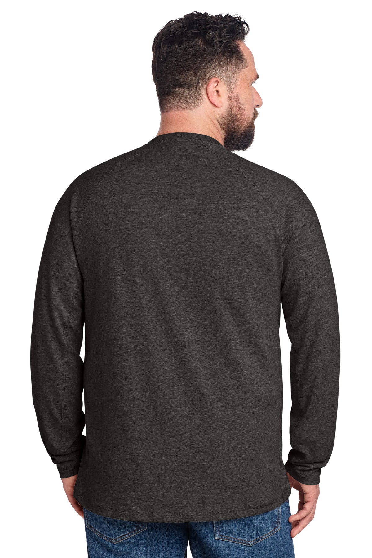 Carhartt Force Long Sleeve Pocket T-Shirt CT106656 - Carbon Heather - back