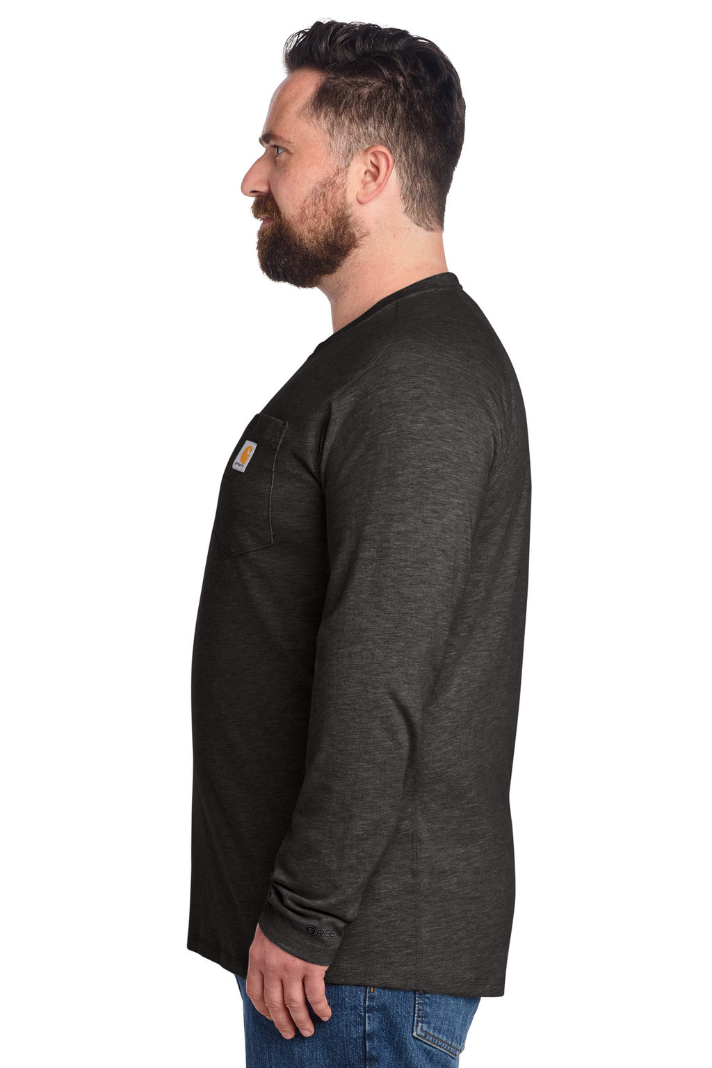 Carhartt Force Long Sleeve Pocket T-Shirt CT106656 - Carbon Heather - side