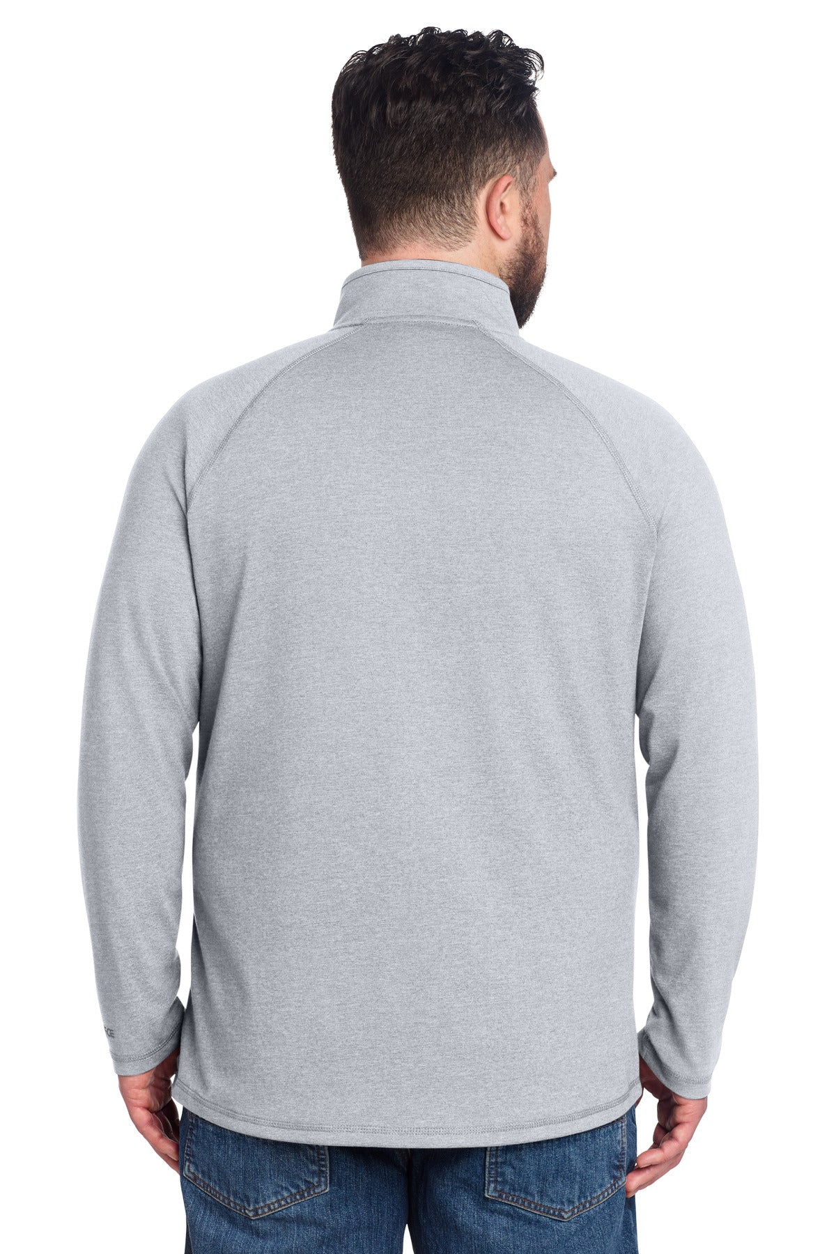 Carhartt Force 1/4-Zip Long Sleeve T-Shirt CT106660 - Heather Grey - back