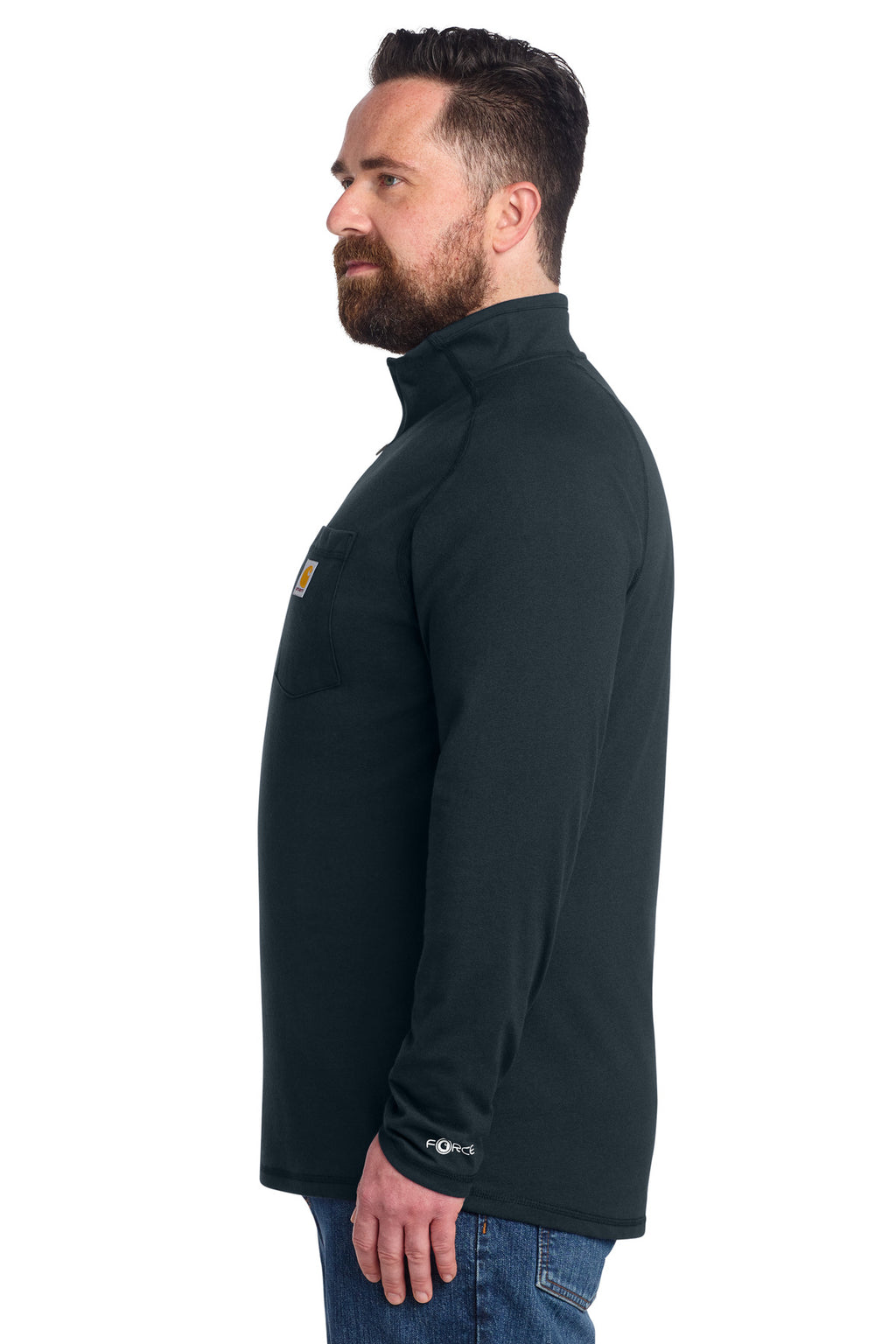 Carhartt Force 1/4-Zip Long Sleeve T-Shirt CT106660 - Navy - side