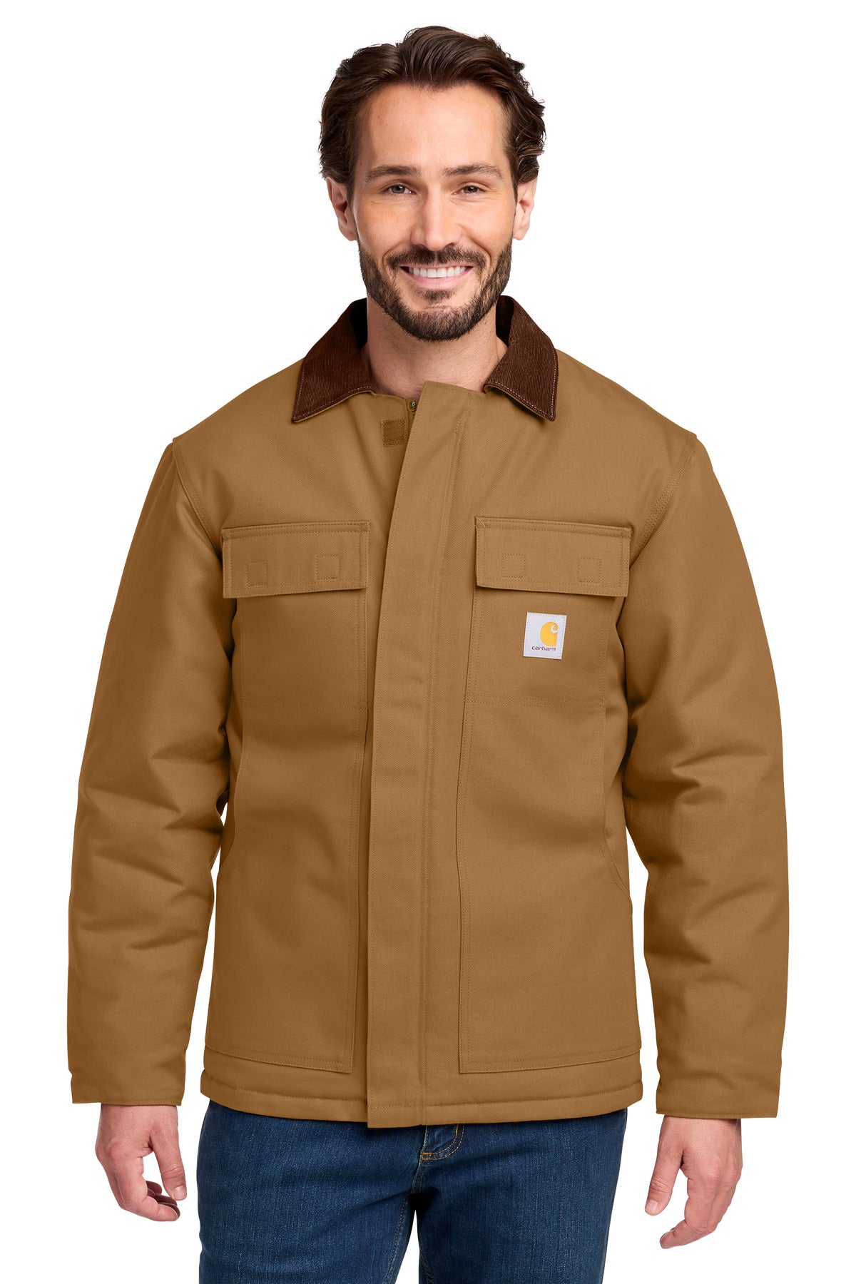 Carhartt Duck Traditional Coat. CT106674 - Carhartt Brown - front