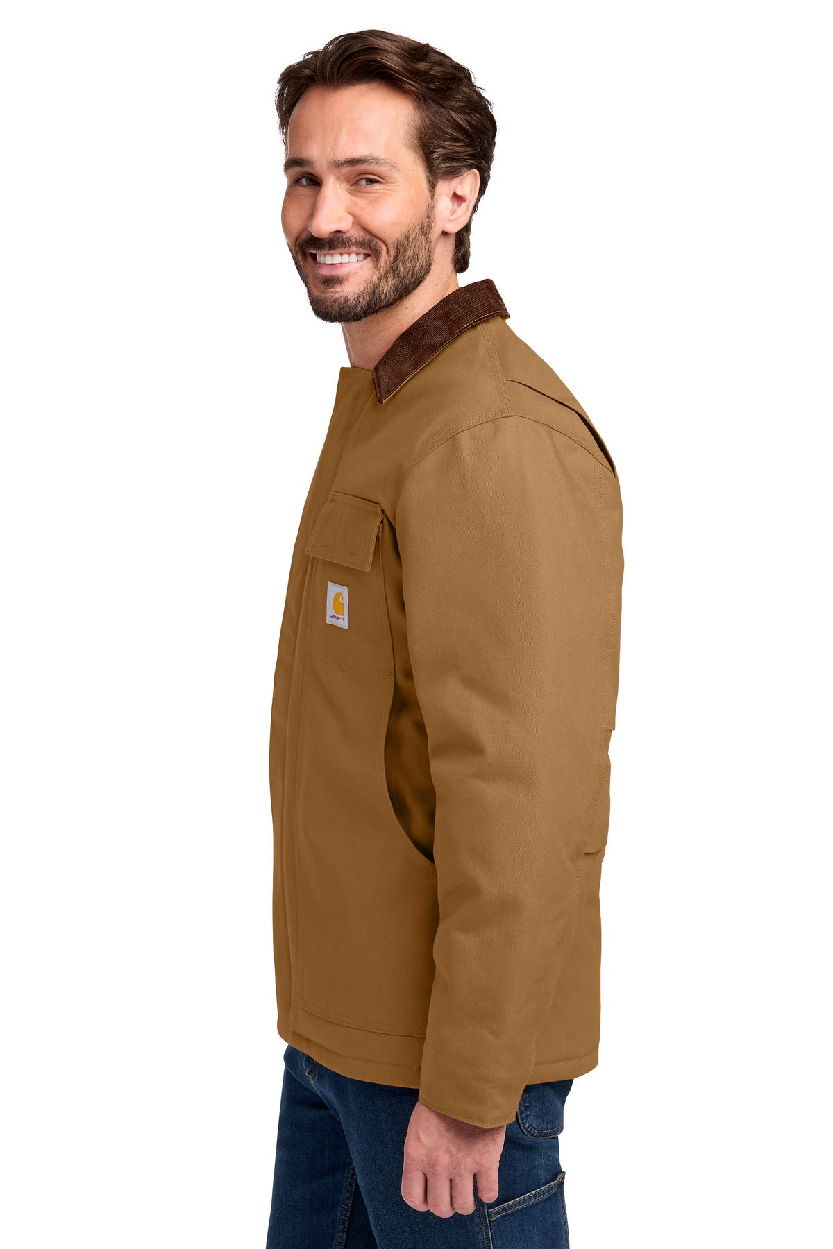 Carhartt Duck Traditional Coat. CT106674 - Carhartt Brown - side