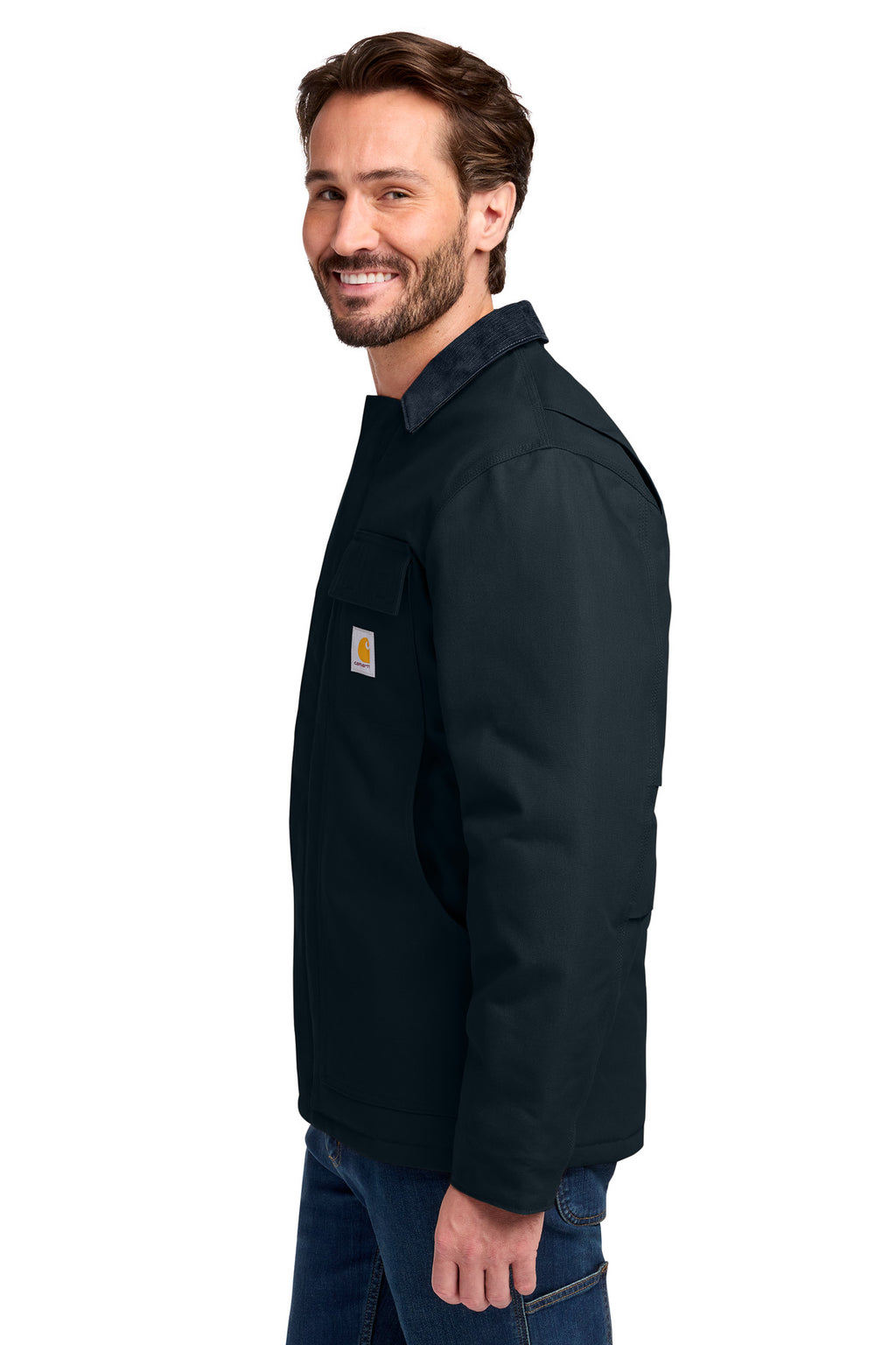 Carhartt Duck Traditional Coat. CT106674 - Dark Navy - side