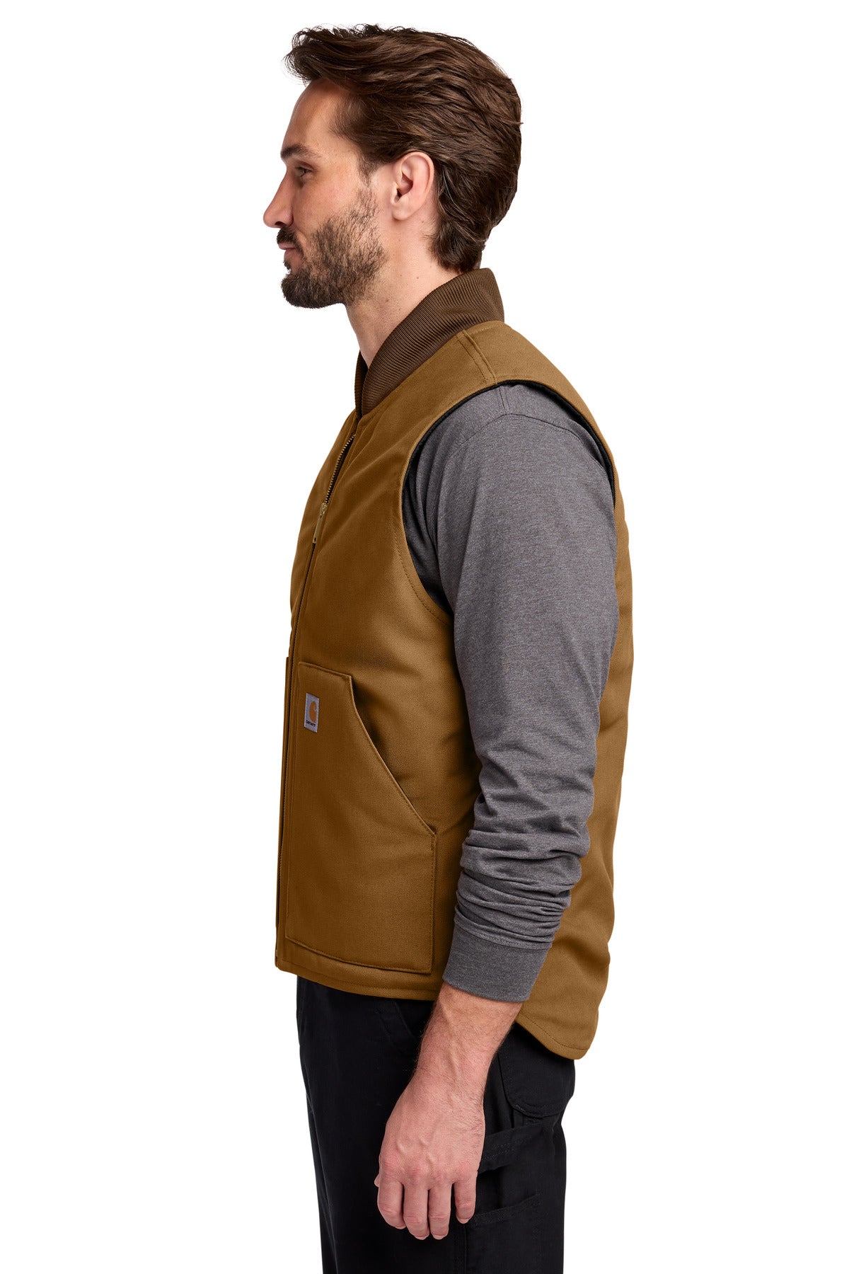 Carhartt Duck Vest. CT106676 - Carhartt Brown - side
