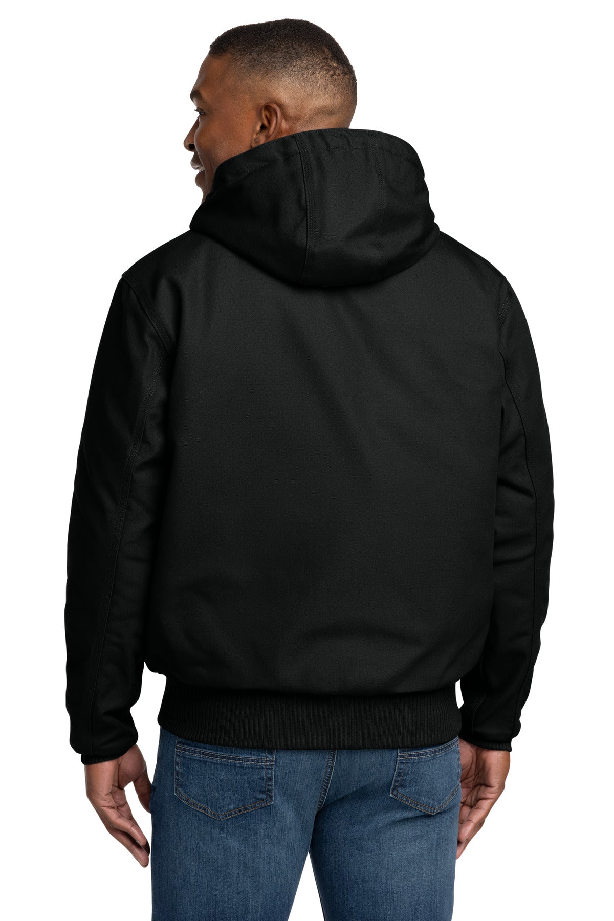 Carhartt Quilted-Flanne-Lined Duck Active Jac. CT106677 - Black - back