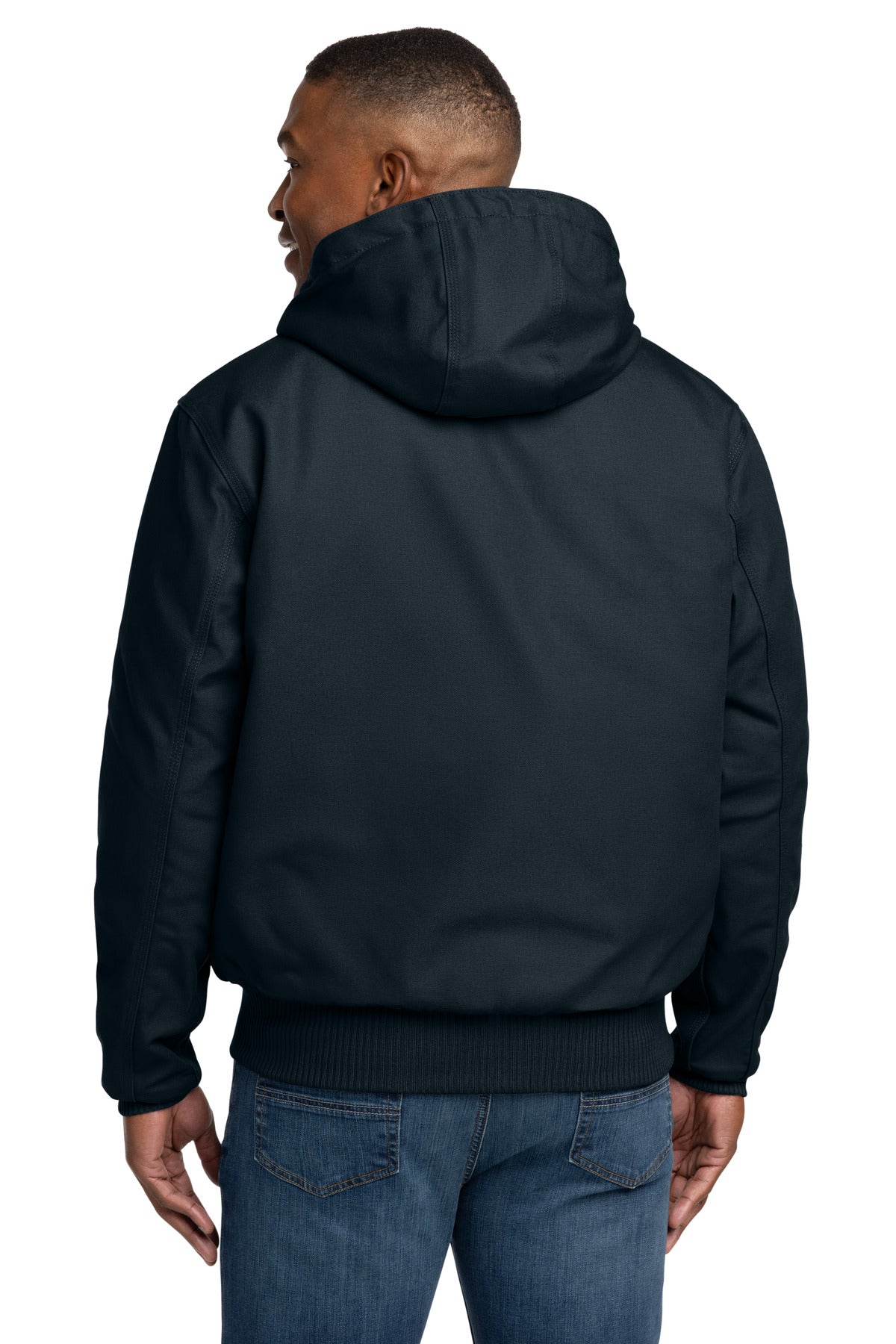 Carhartt Quilted-Flanne-Lined Duck Active Jac. CT106677 - Dark Navy - back