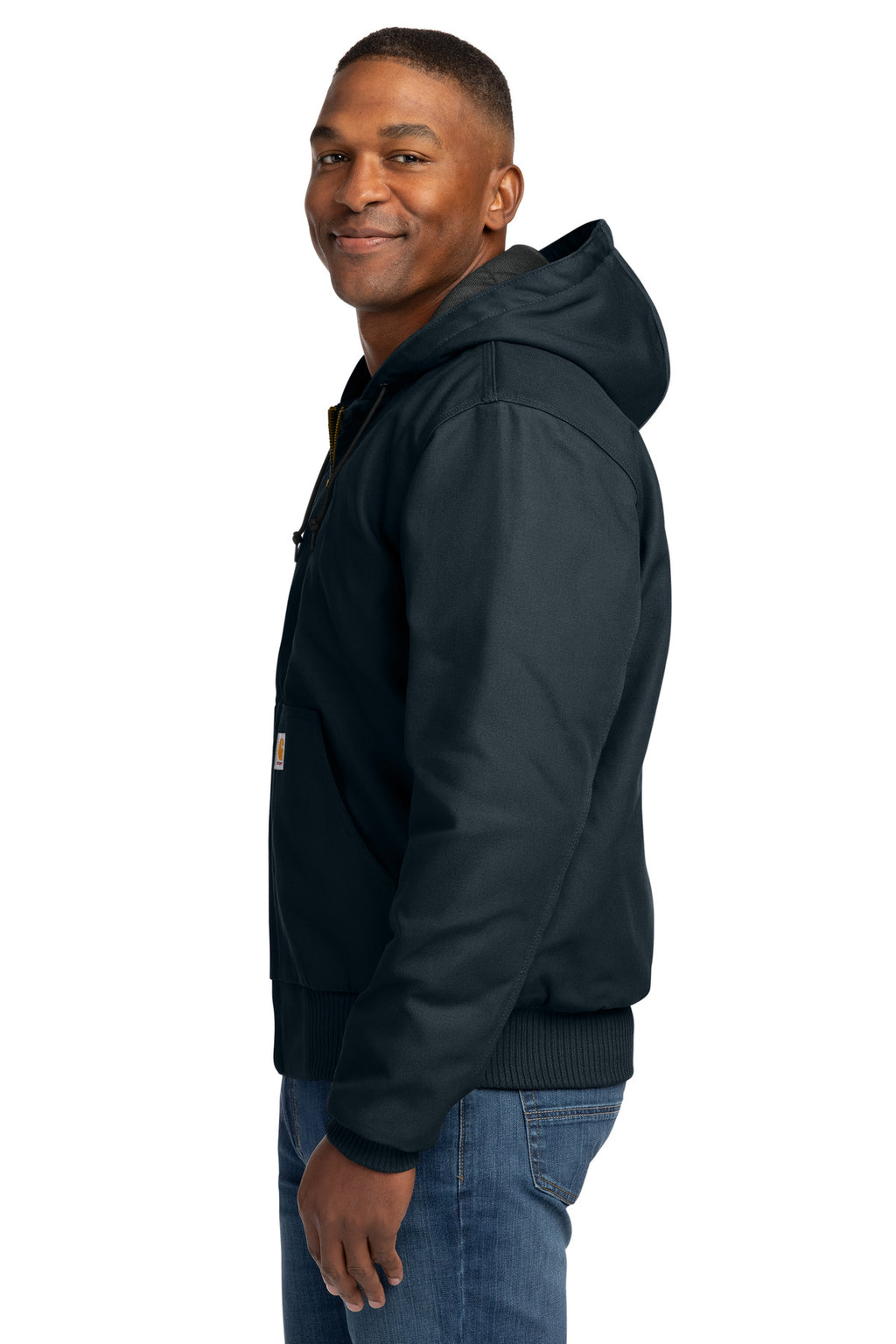Carhartt Quilted-Flanne-Lined Duck Active Jac. CT106677 - Dark Navy - side