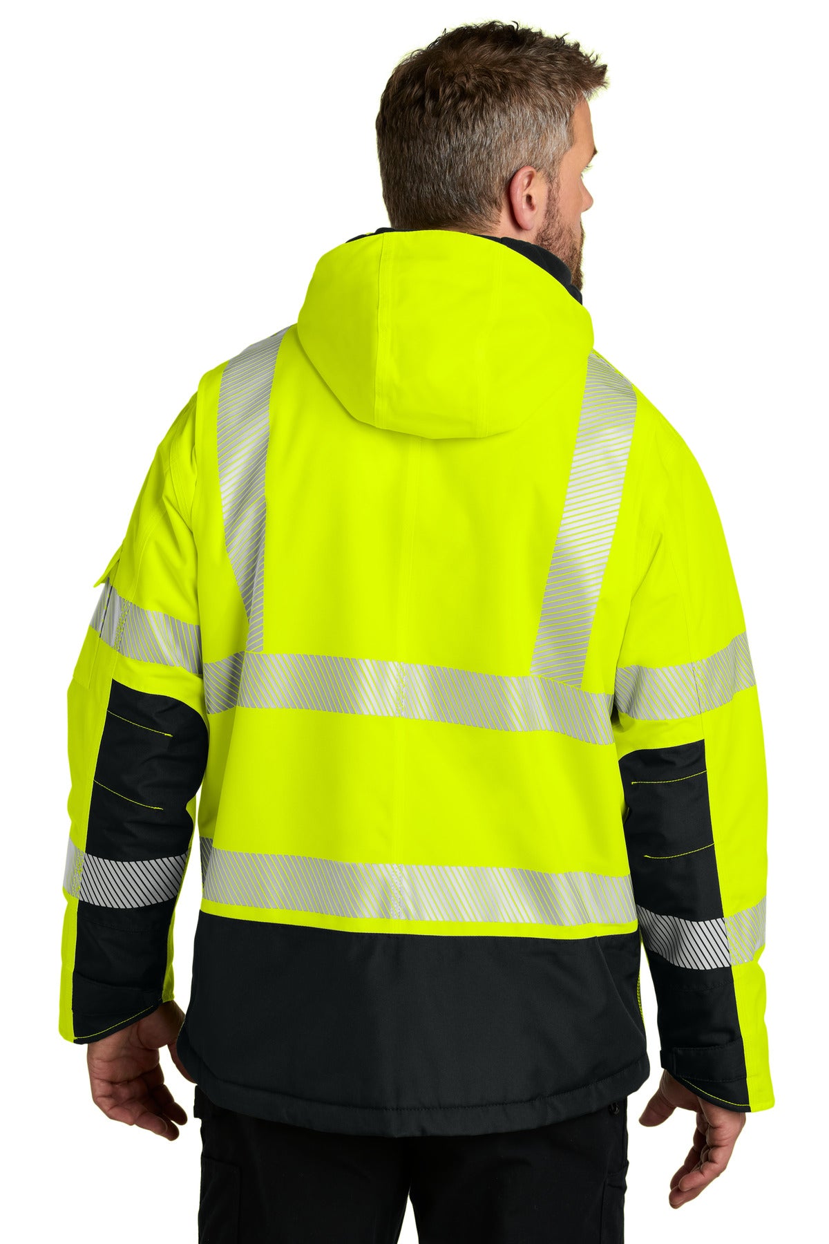 Carhartt ANSI 107 Class 3 Waterproof Heavyweight Insulated Jacket CT106694 - Brite Lime - back