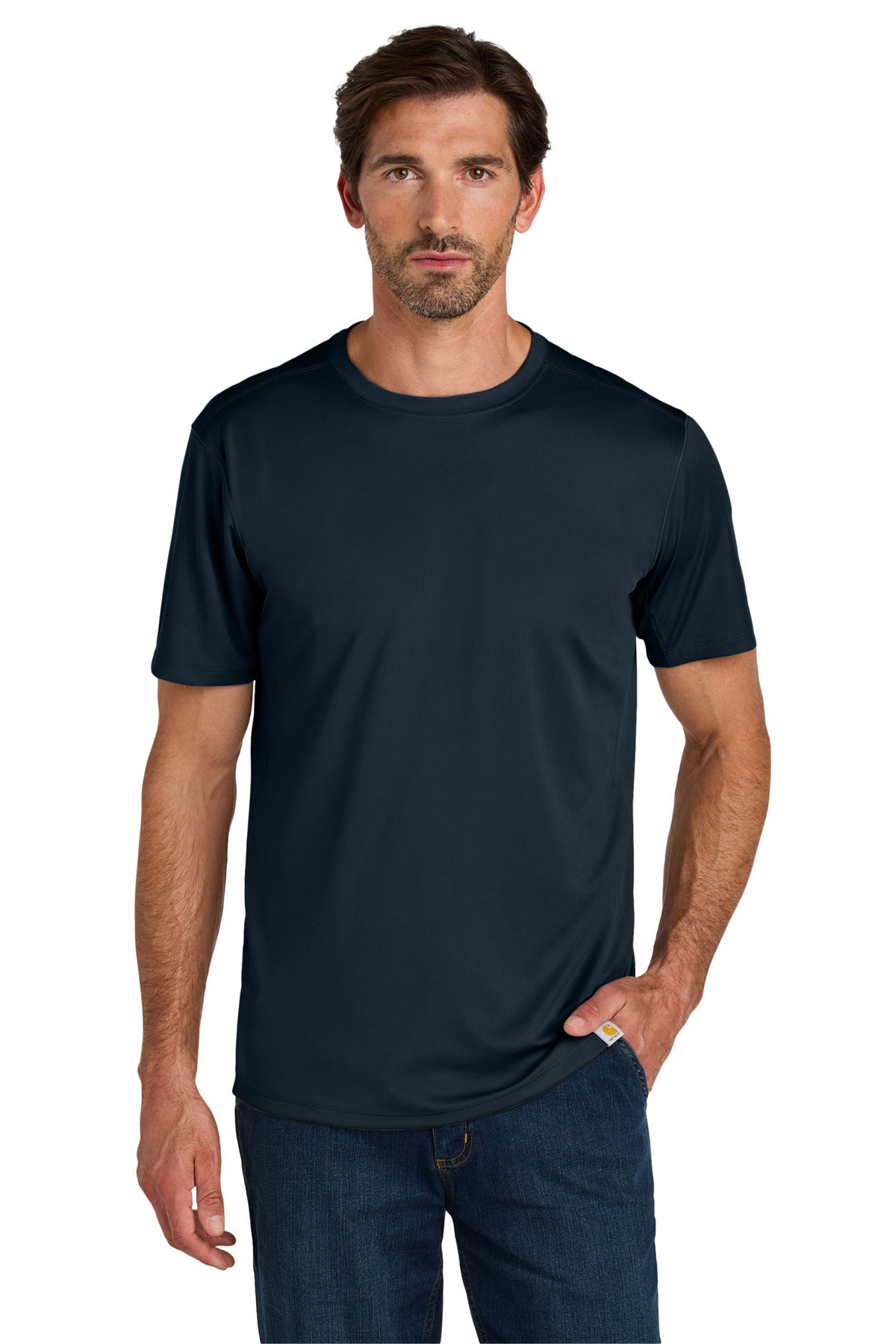 Carhartt Force Sun Defender Short Sleeve T-Shirt CT106868 - Navy - front