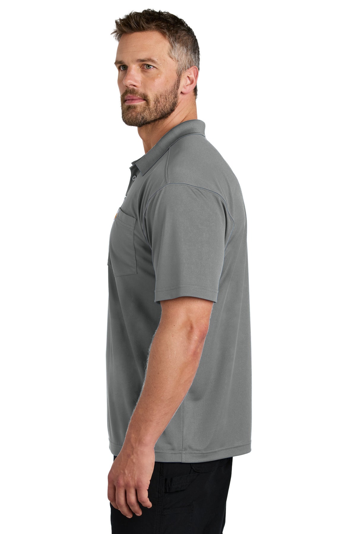 Carhartt Force Snag-Resistant Pocket Polo CT106880 - Asphalt Grey - side