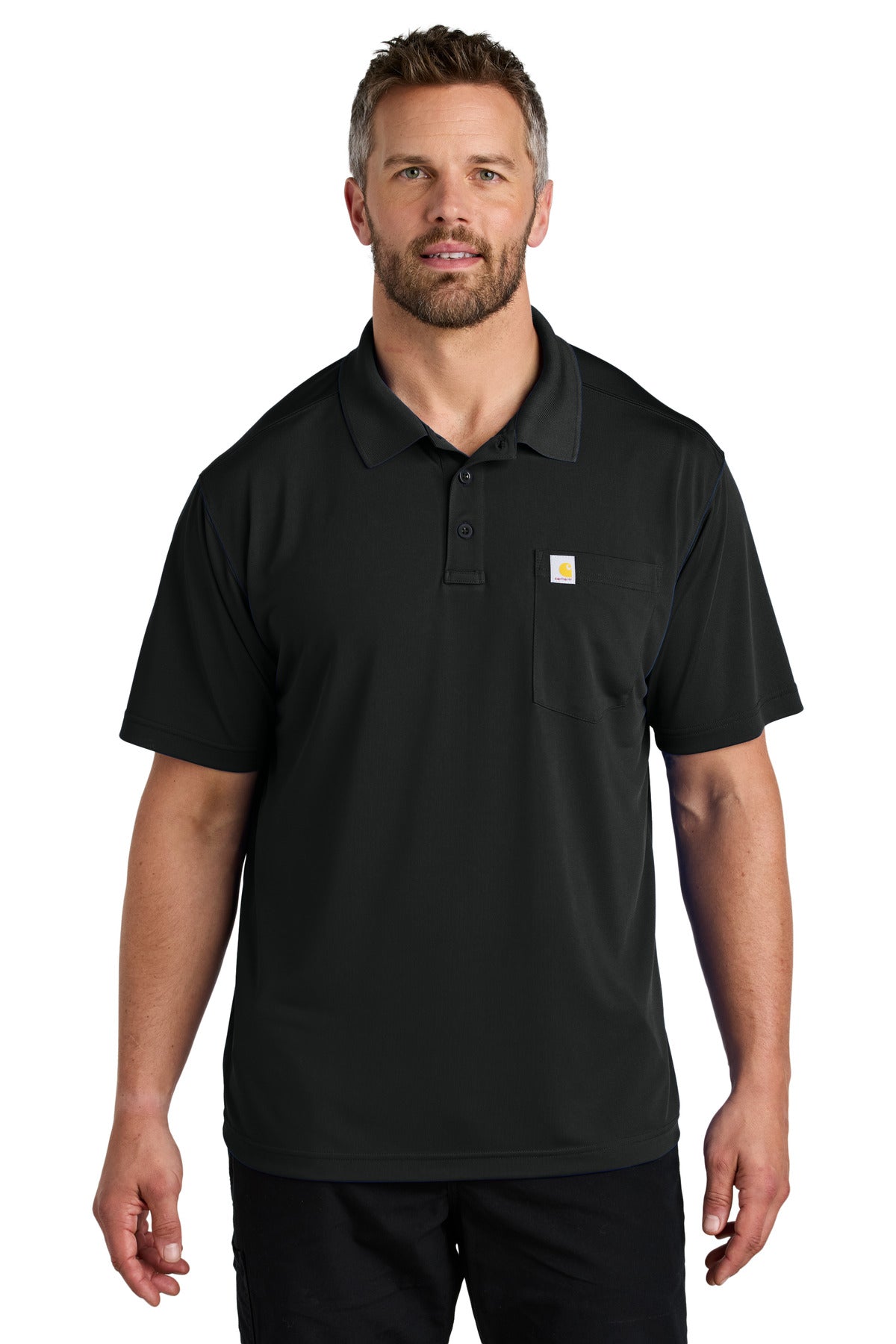 Carhartt Force Snag-Resistant Pocket Polo CT106880 - Black - front
