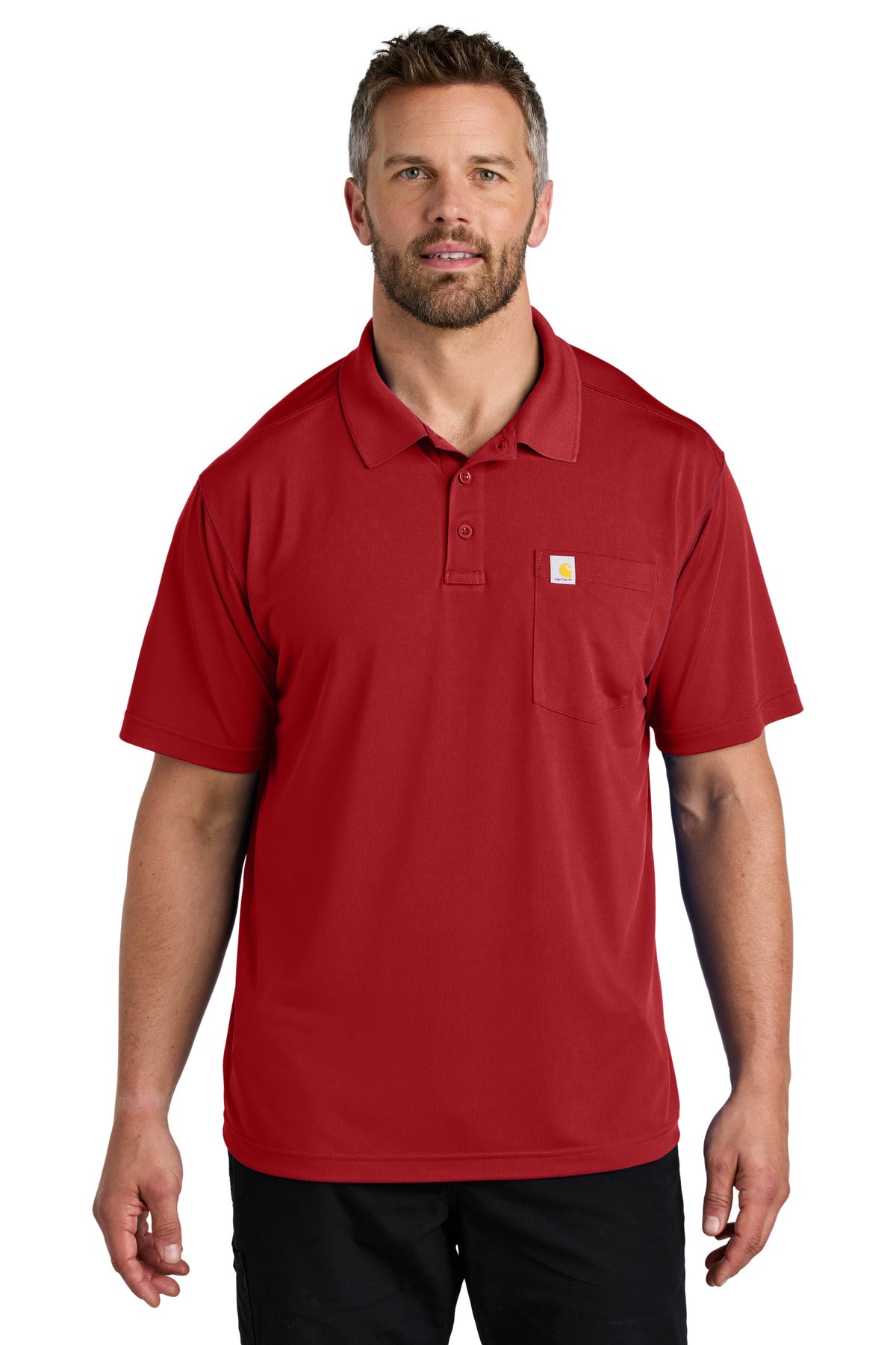 Carhartt Force Snag-Resistant Pocket Polo CT106880 - Crimson Red - front