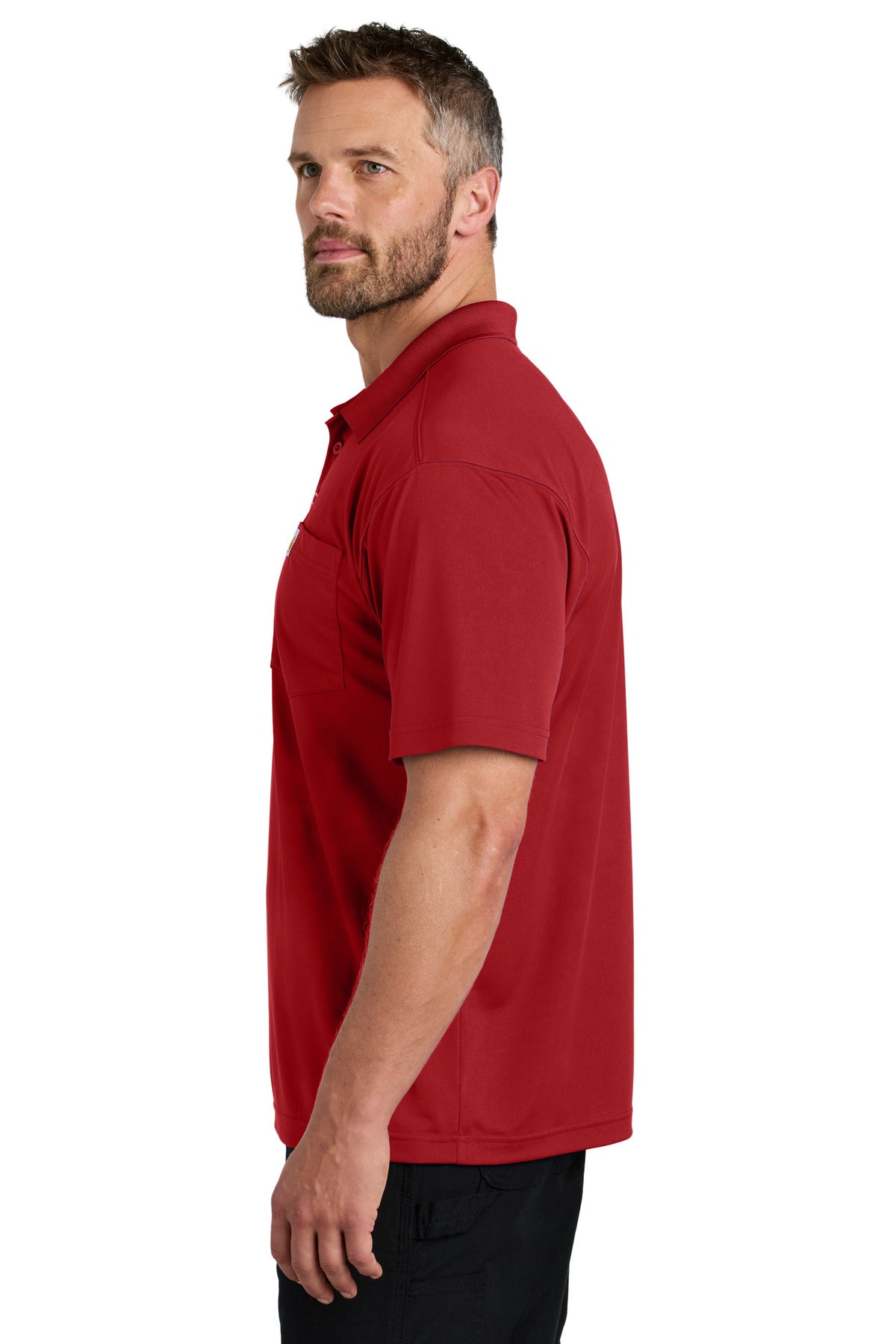 Carhartt Force Snag-Resistant Pocket Polo CT106880 - Crimson Red - side
