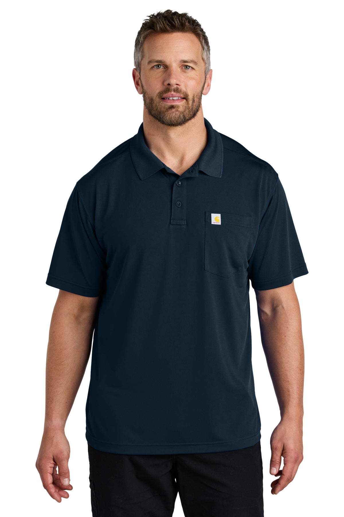 Carhartt Force Snag-Resistant Pocket Polo CT106880 - Navy - front