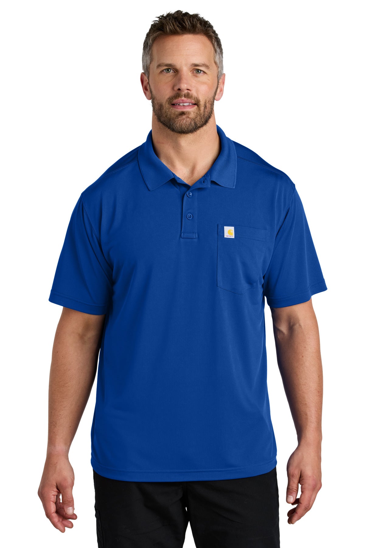 Carhartt Force Snag-Resistant Pocket Polo CT106880 - Royal Glass Blue - front