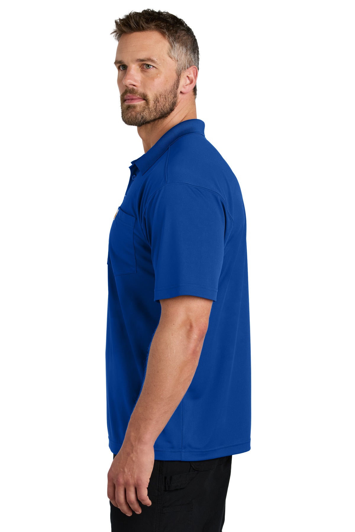 Carhartt Force Snag-Resistant Pocket Polo CT106880 - Royal Glass Blue - side
