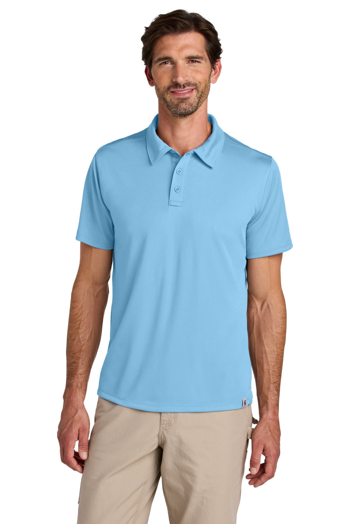 Carhartt Force Sun Defender Polo CT106899 - Fresh Water Blue - front
