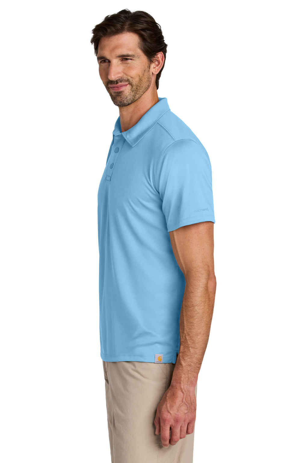 Carhartt Force Sun Defender Polo CT106899 - Fresh Water Blue - side