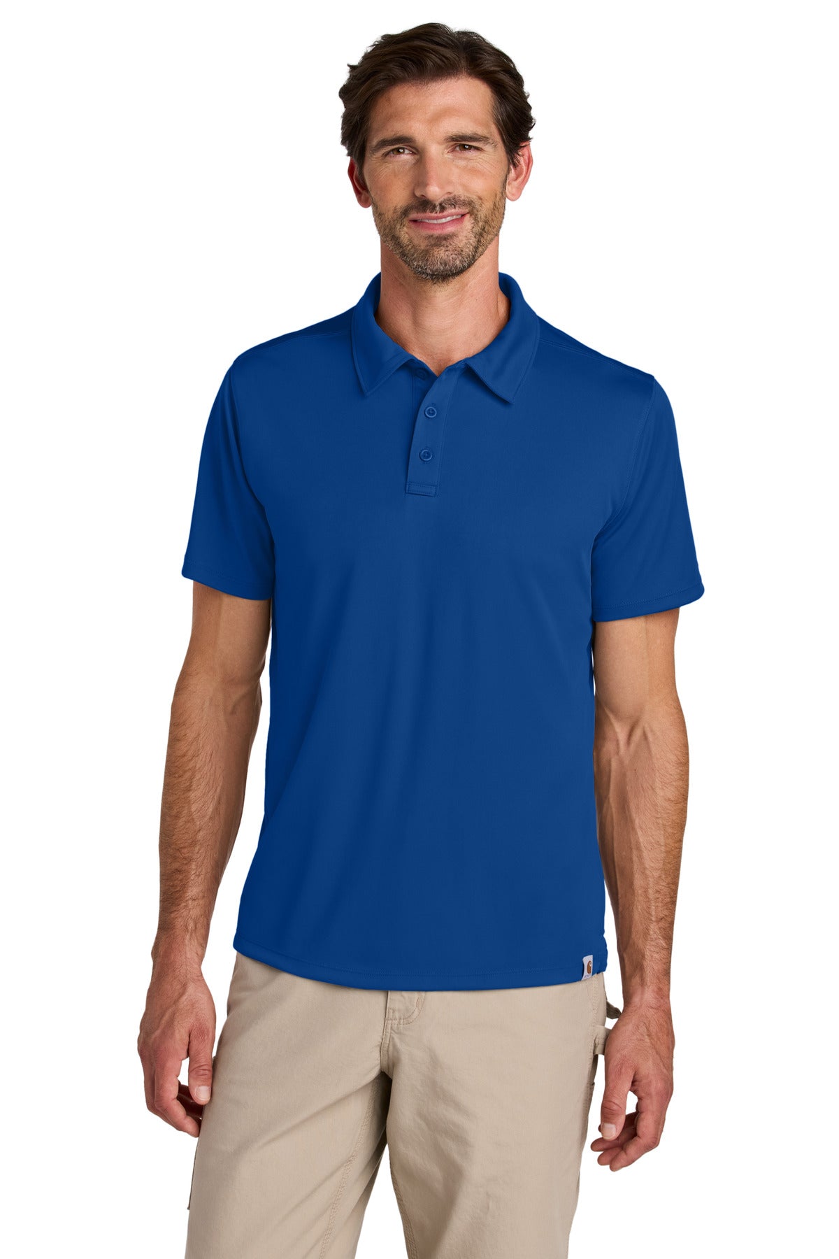 Carhartt Force Sun Defender Polo CT106899 - Royal Glass Blue - front
