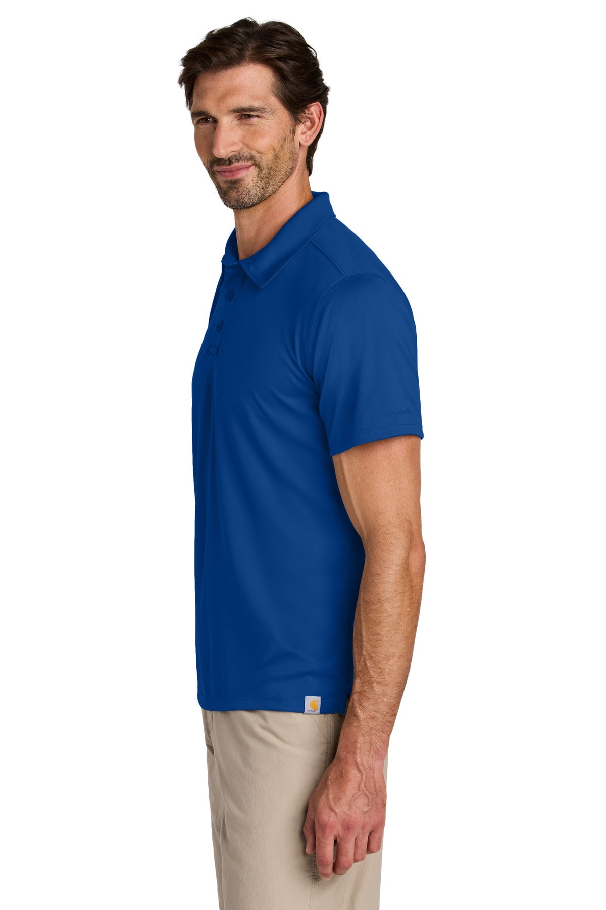 Carhartt Force Sun Defender Polo CT106899 - Royal Glass Blue - side