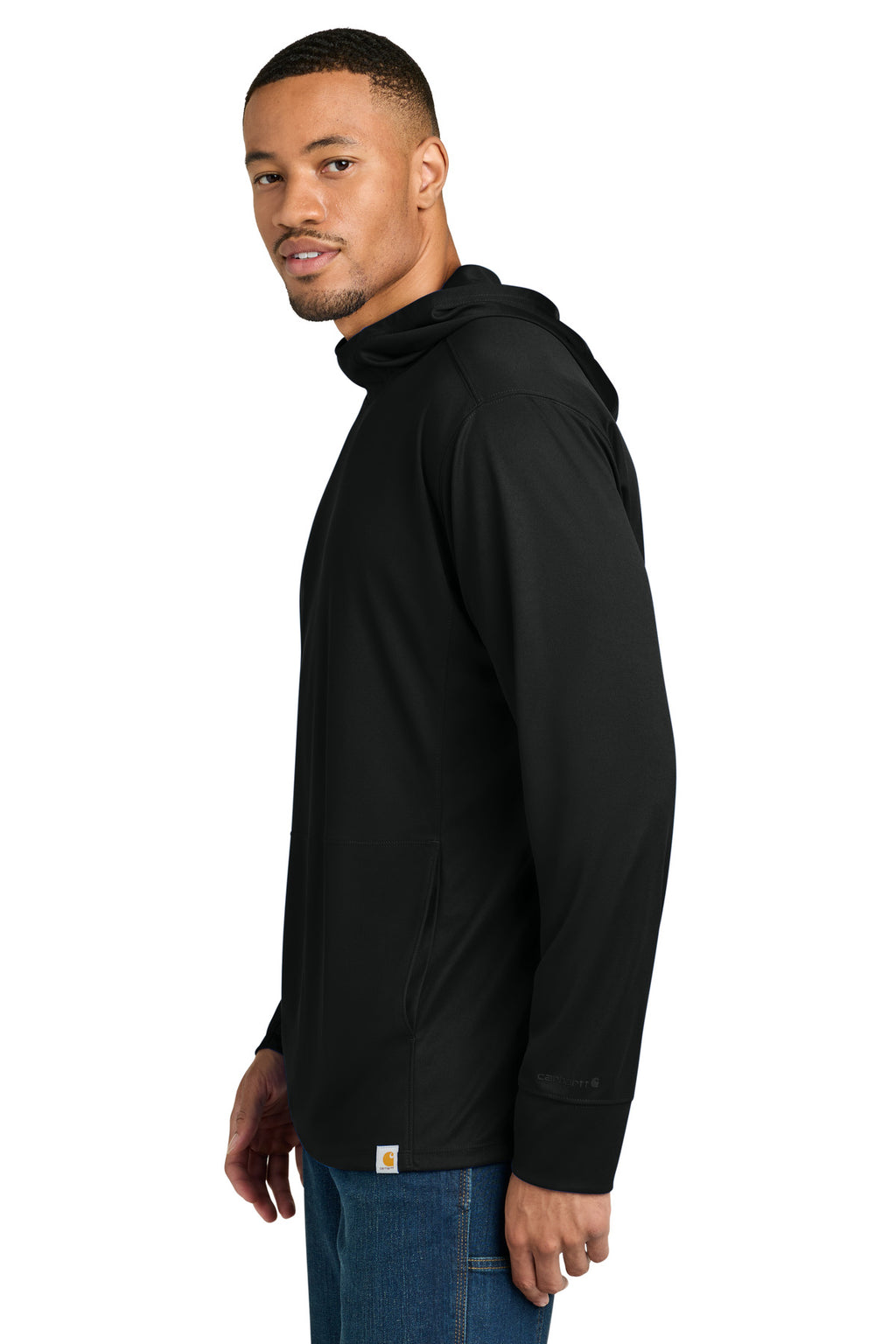 Carhartt Force Sun Defender Long Sleeve Hooded T-Shirt CT106923 - Black - side