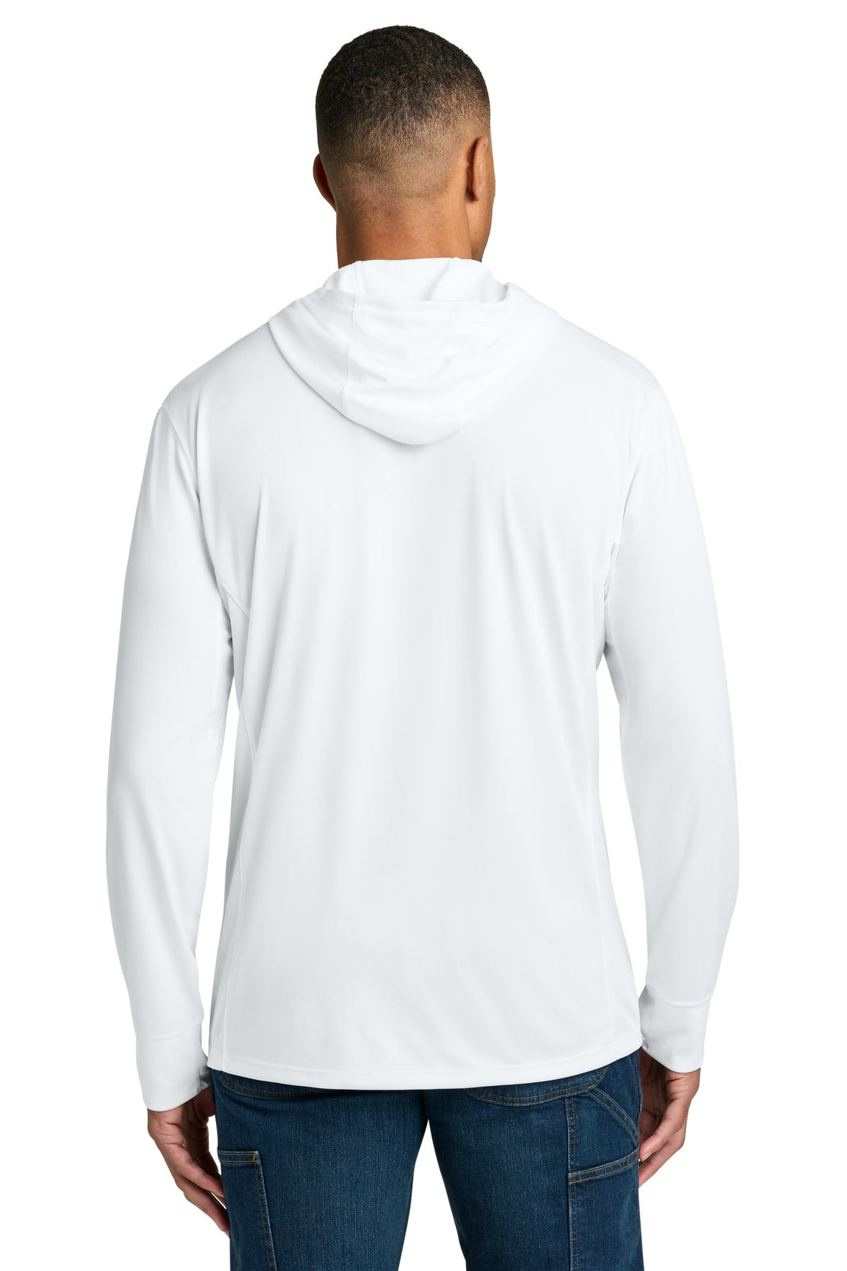 Carhartt Force Sun Defender Long Sleeve Hooded T-Shirt CT106923 - White - back