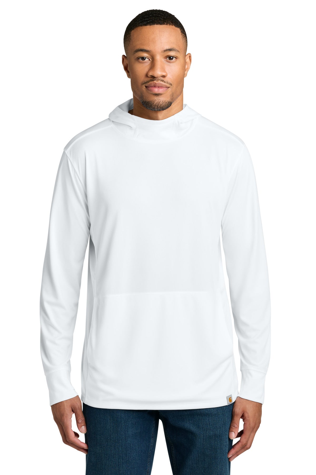 Carhartt Force Sun Defender Long Sleeve Hooded T-Shirt CT106923 - White - front