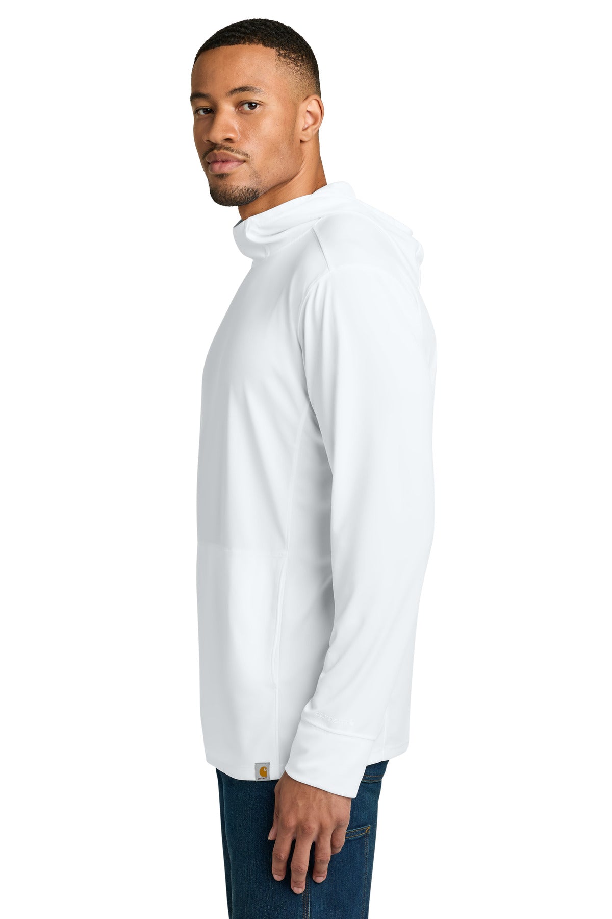 Carhartt Force Sun Defender Long Sleeve Hooded T-Shirt CT106923 - White - side