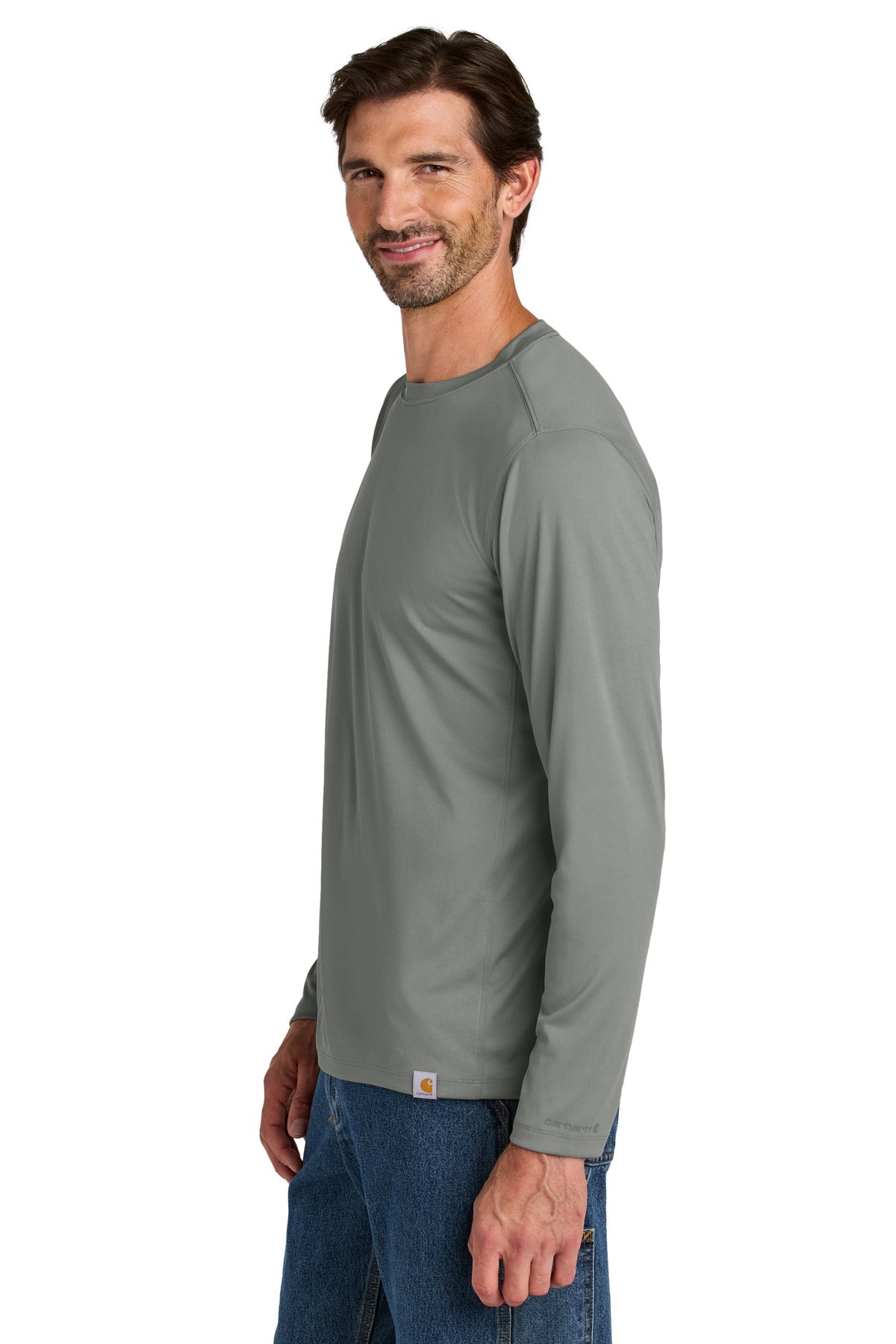 Carhartt Force Sun Defender Long Sleeve T-Shirt CT106972 - Asphalt Grey - side