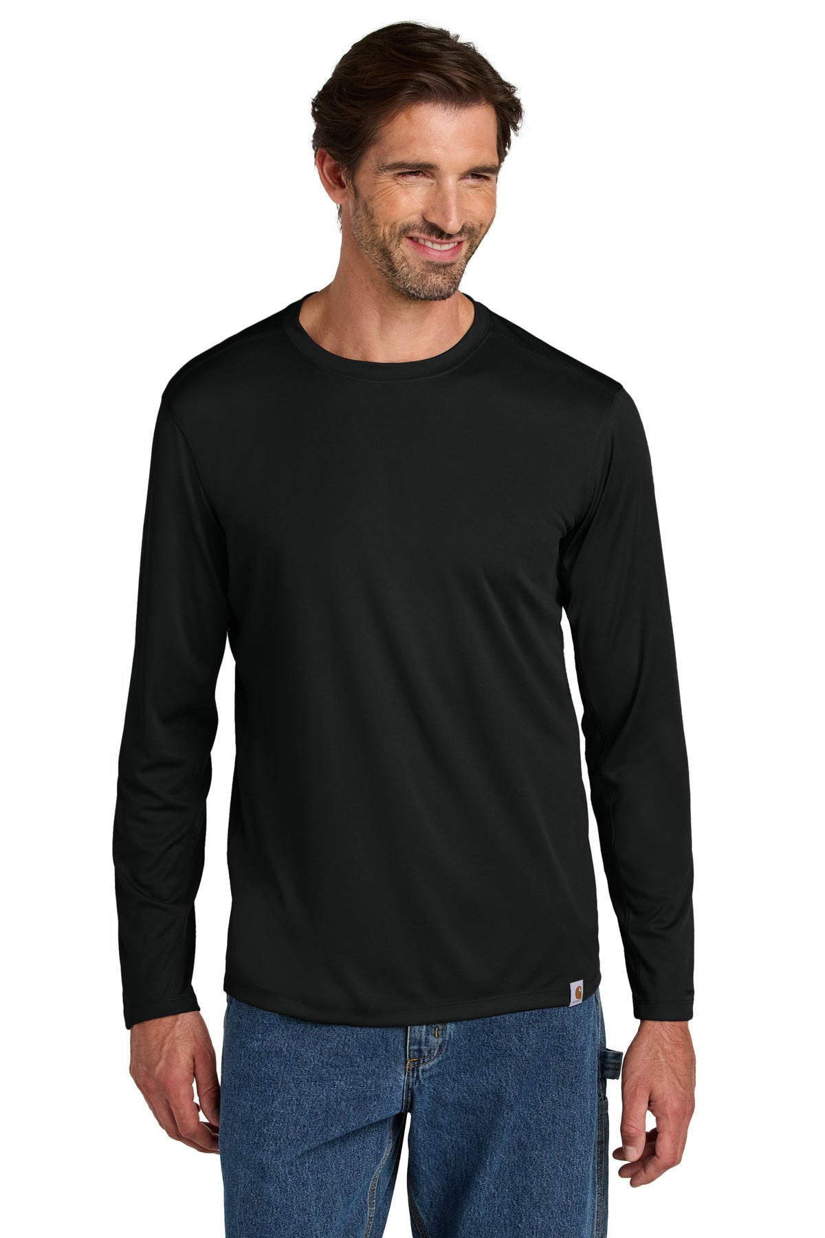 Carhartt Force Sun Defender Long Sleeve T-Shirt CT106972 - Black - front