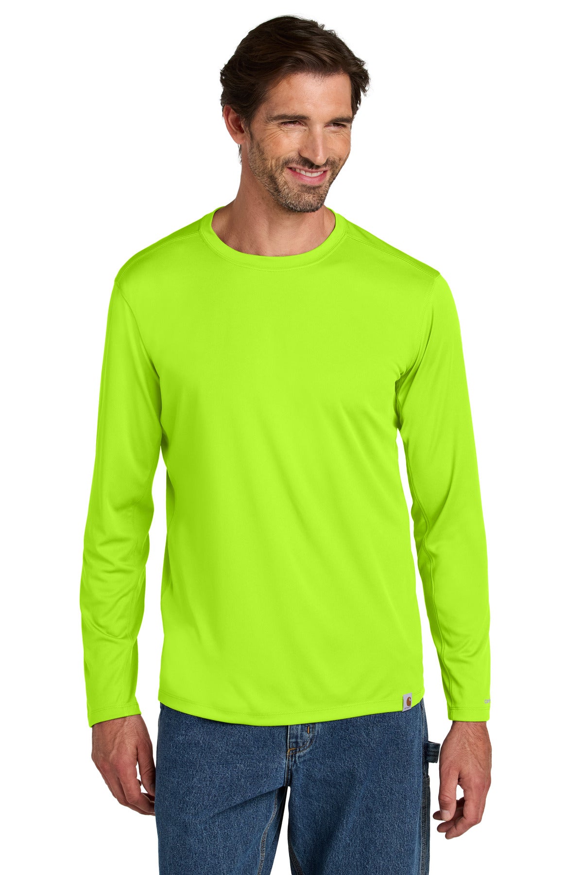 Carhartt Force Sun Defender Long Sleeve T-Shirt CT106972 - Brite Lime - front