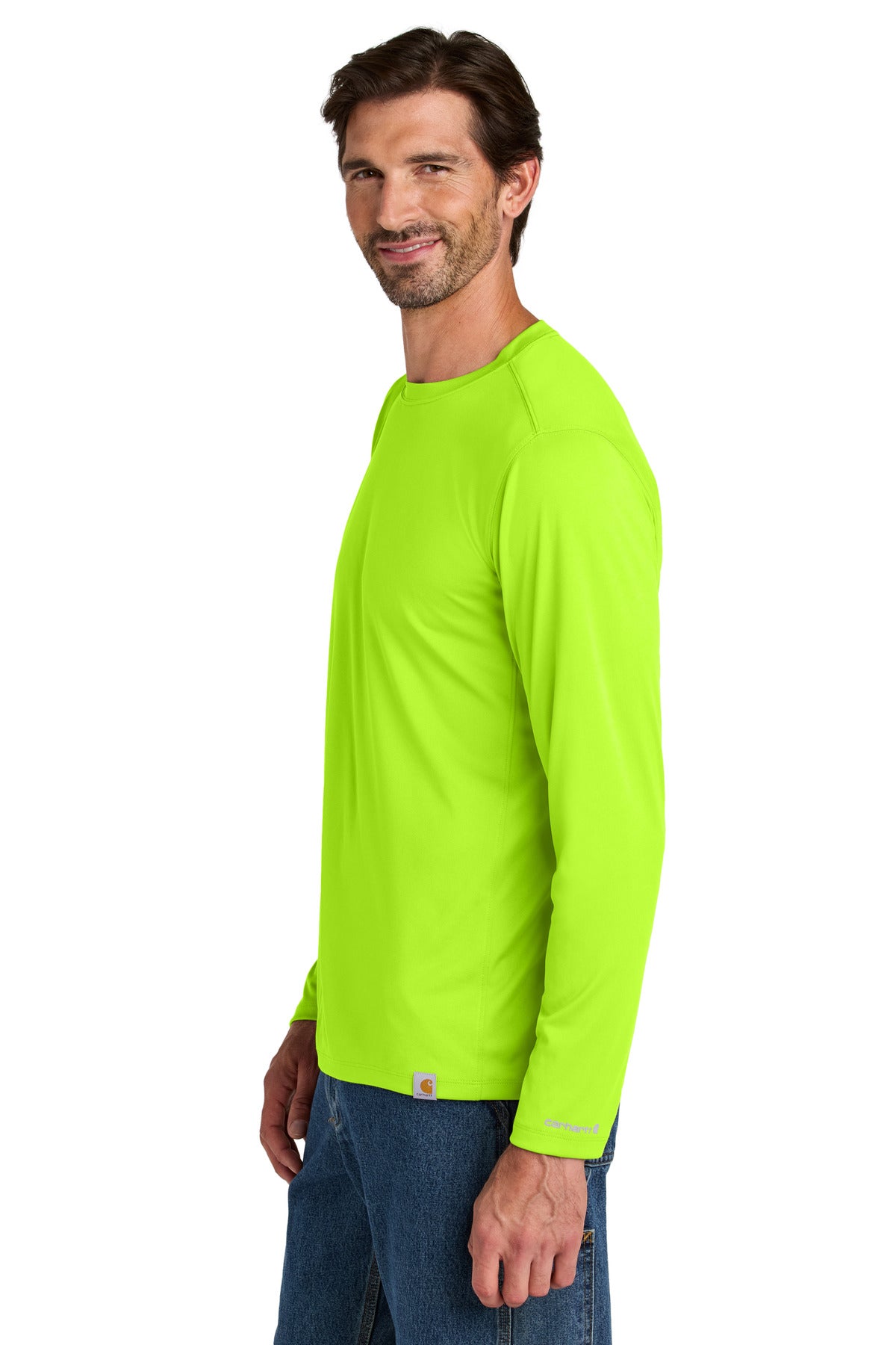 Carhartt Force Sun Defender Long Sleeve T-Shirt CT106972 - Brite Lime - side