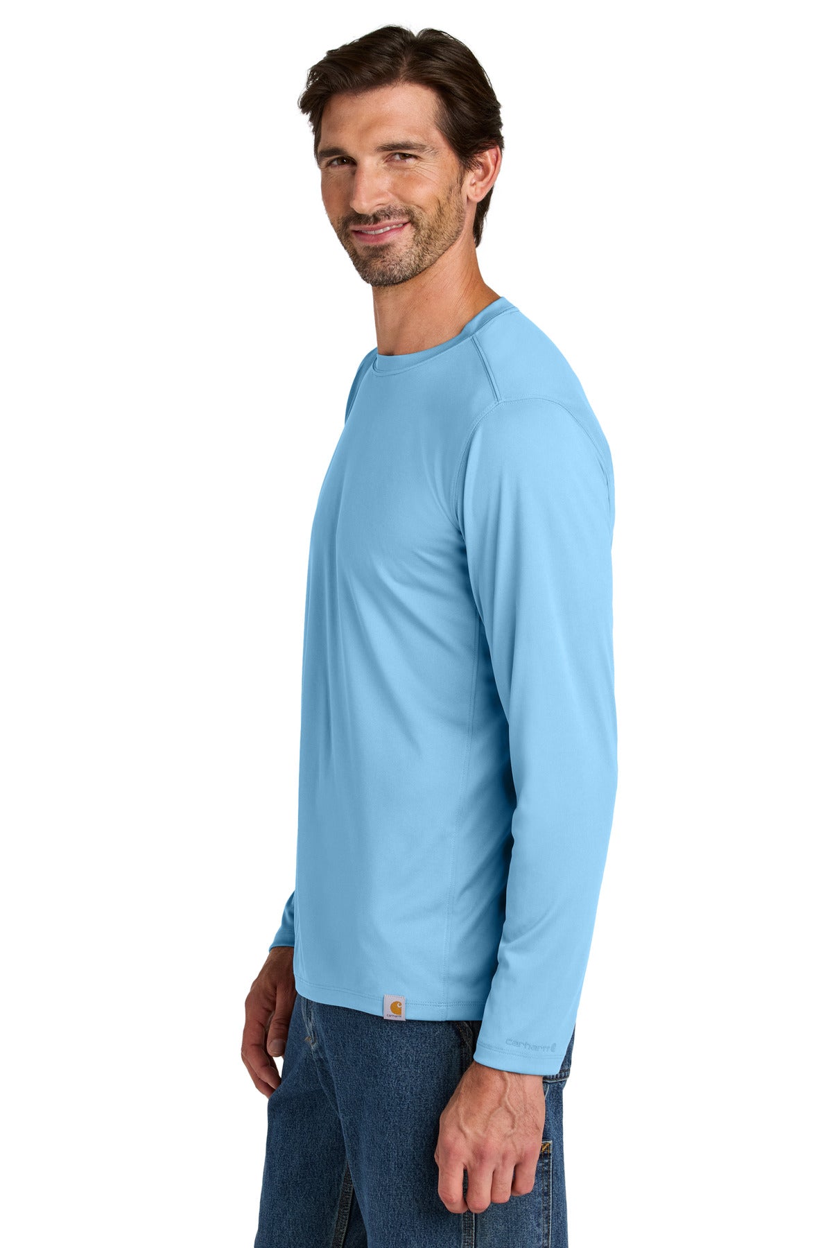 Carhartt Force Sun Defender Long Sleeve T-Shirt CT106972 - Fresh Water Blue - side