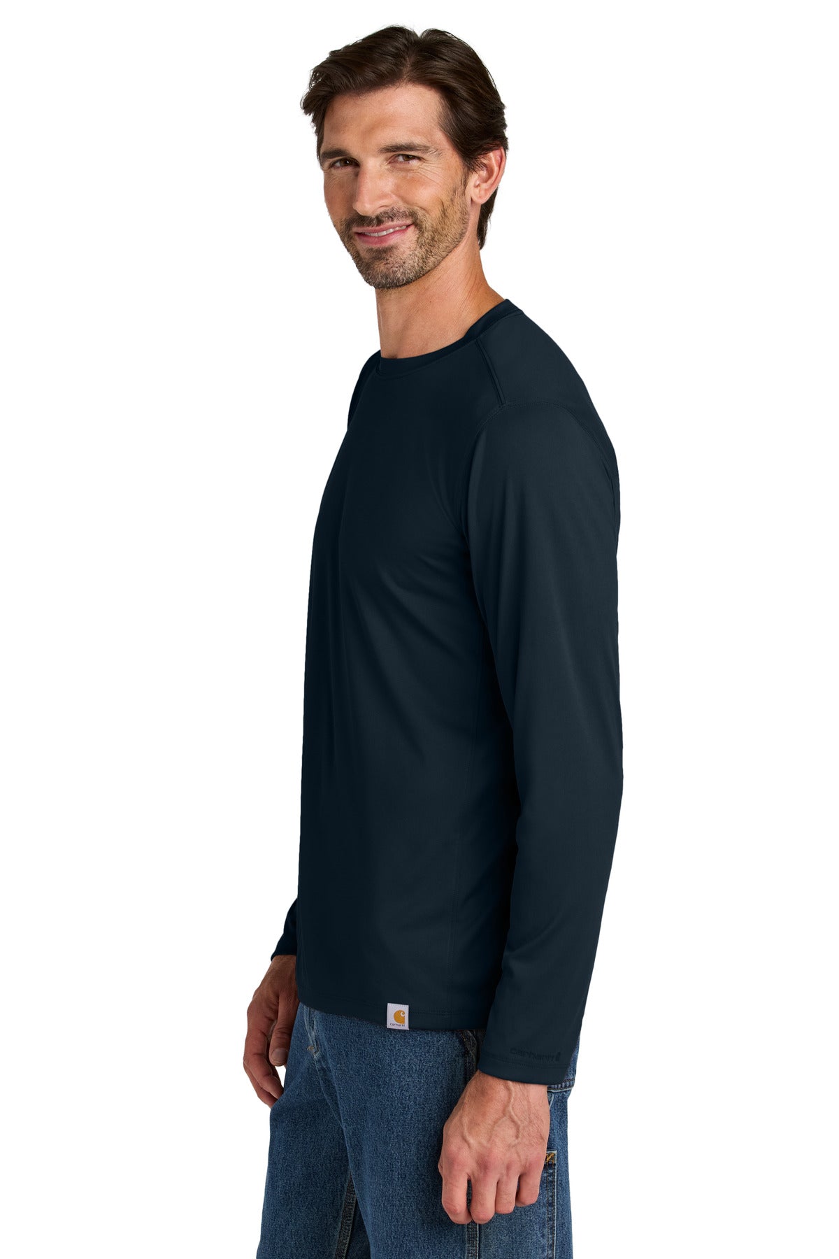 Carhartt Force Sun Defender Long Sleeve T-Shirt CT106972 - Navy - side