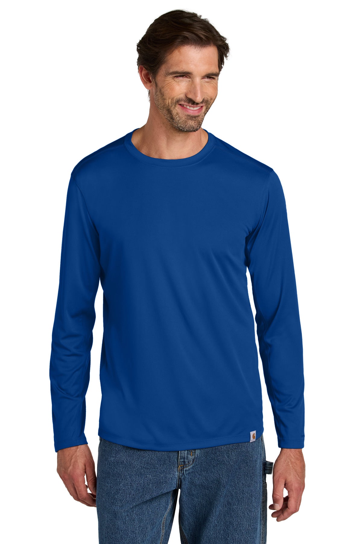 Carhartt Force Sun Defender Long Sleeve T-Shirt CT106972 - Royal Glass Blue - front