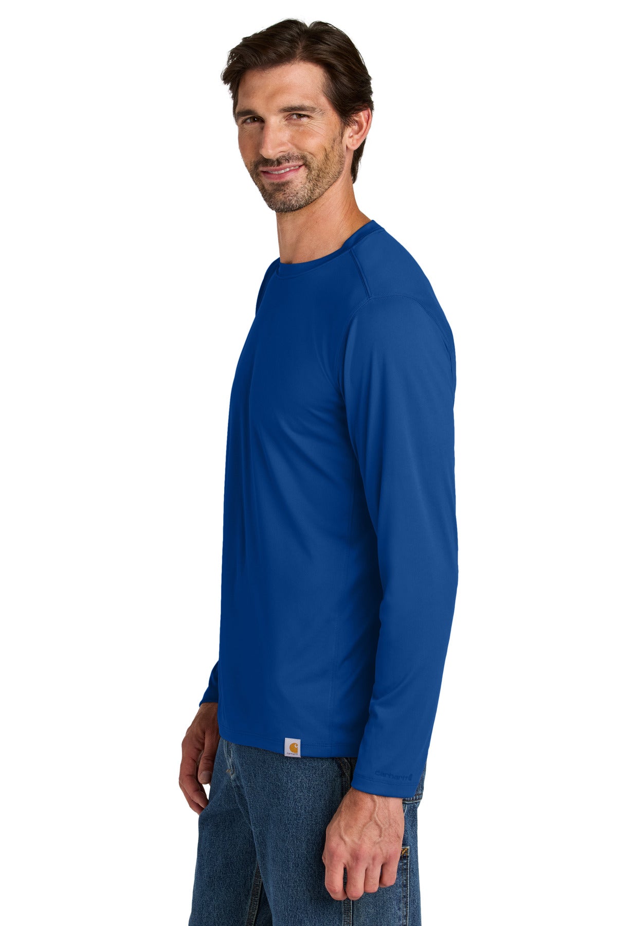 Carhartt Force Sun Defender Long Sleeve T-Shirt CT106972 - Royal Glass Blue - side