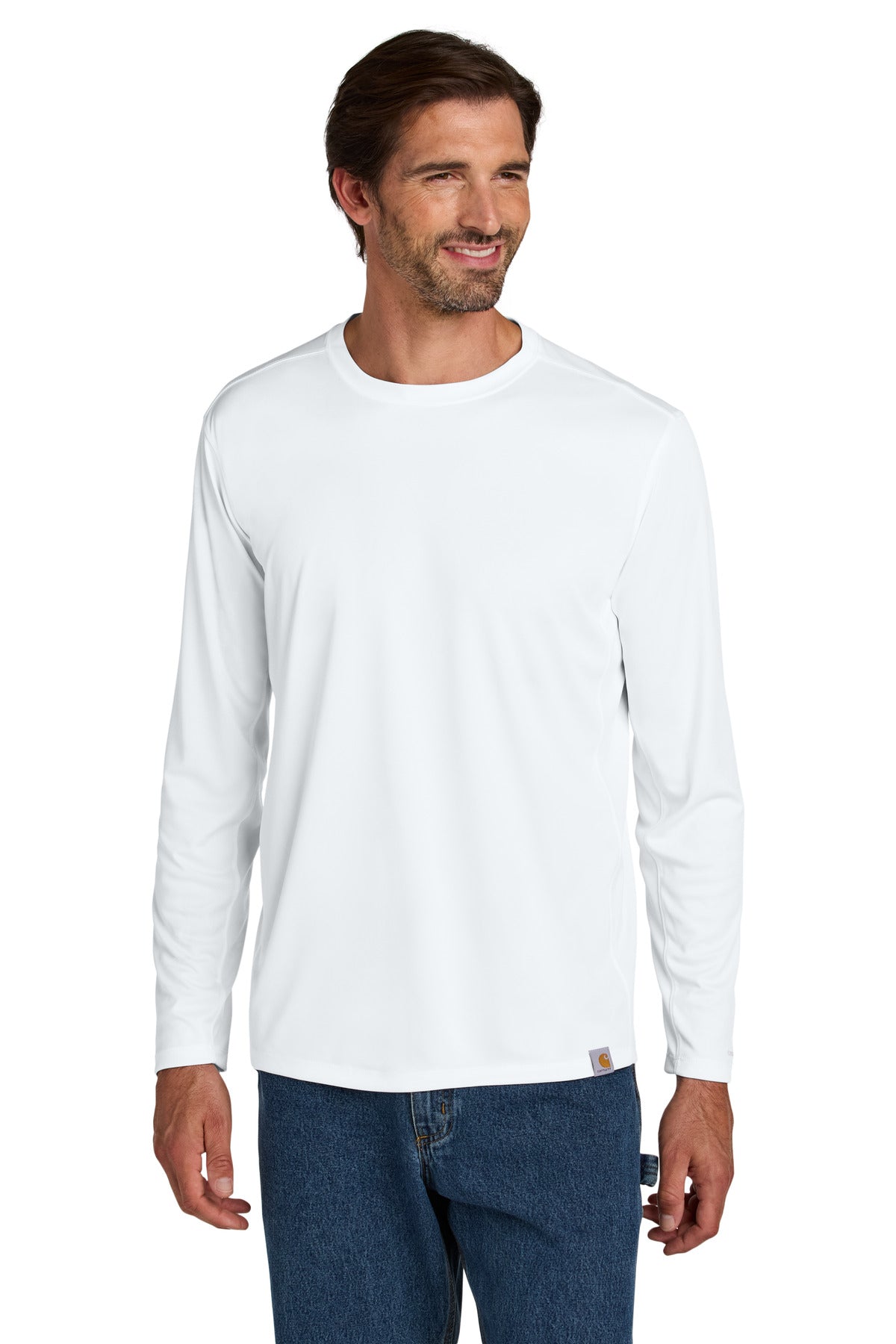Carhartt Force Sun Defender Long Sleeve T-Shirt CT106972 - White - front