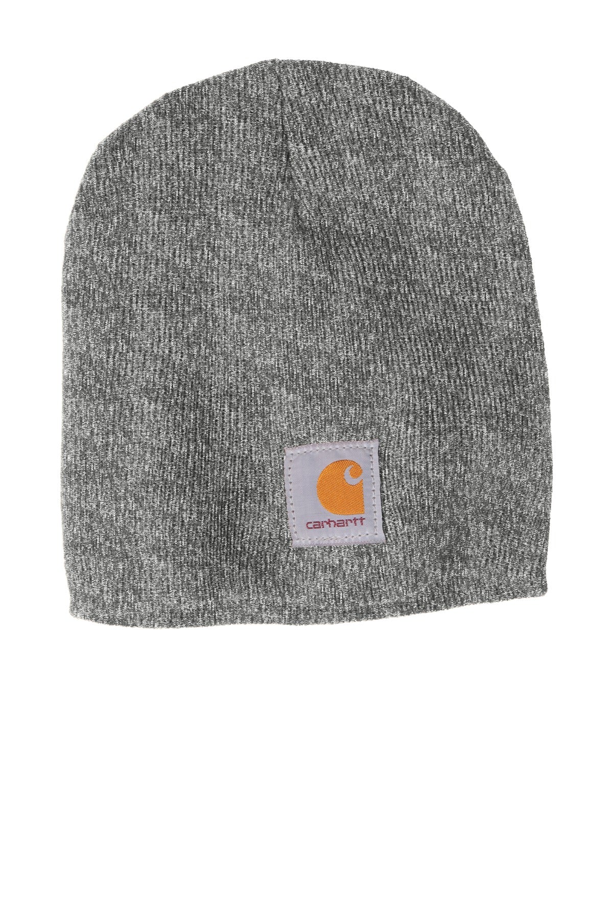 Carhartt Acrylic Knit Hat. CTA205 - Heather Grey/ Coal Heather - front