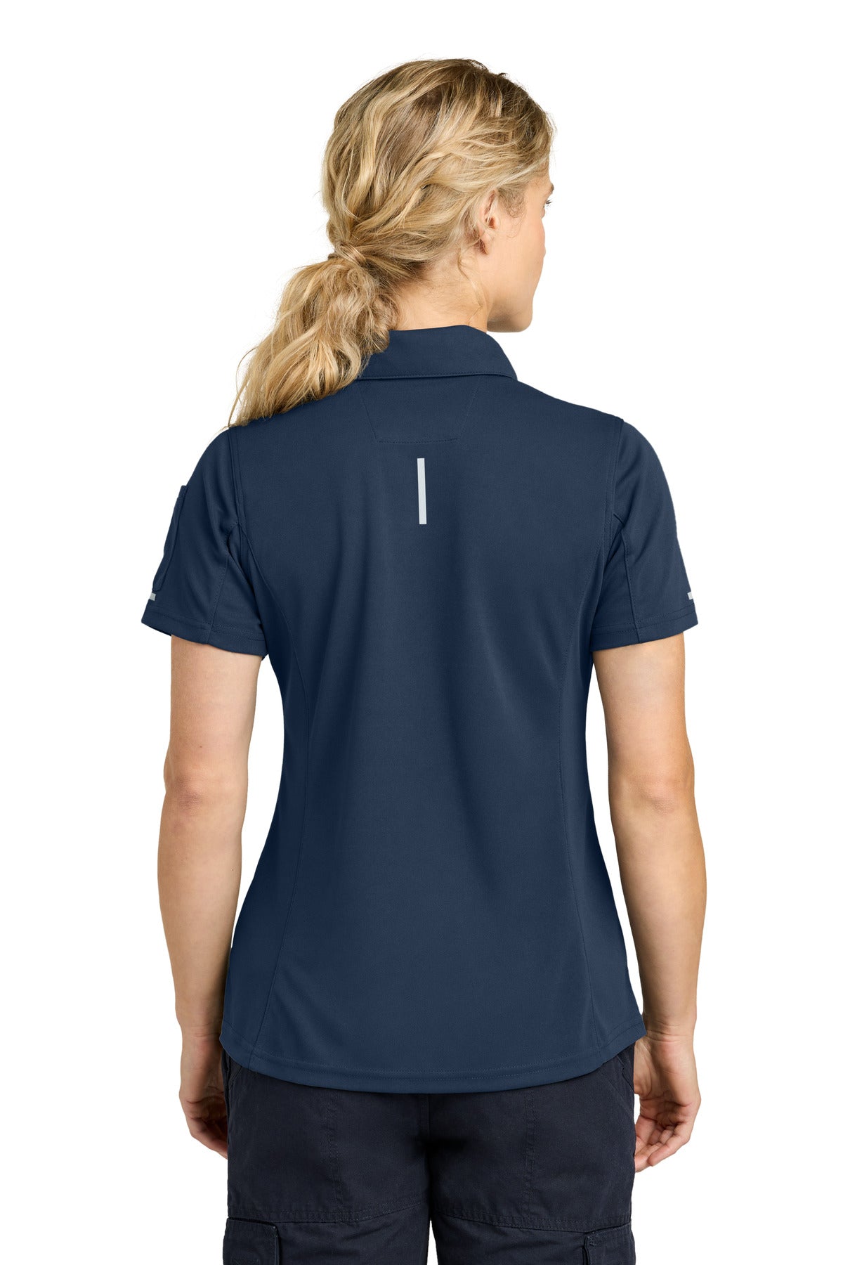 Carhartt Women's FLD & RSCU Polo CTC12119 - Dark Navy - back