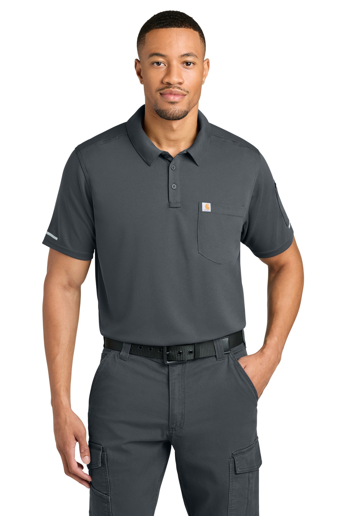 Carhartt FLD & RSCU Polo CTC16119 - Pewter - front